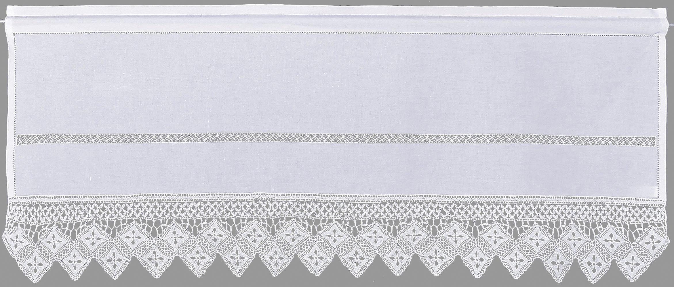 HOSSNER - ART OF HOME DECO Querbehang BALDO (1 St), Stangendurchzug, halbtransparent, Wirkware