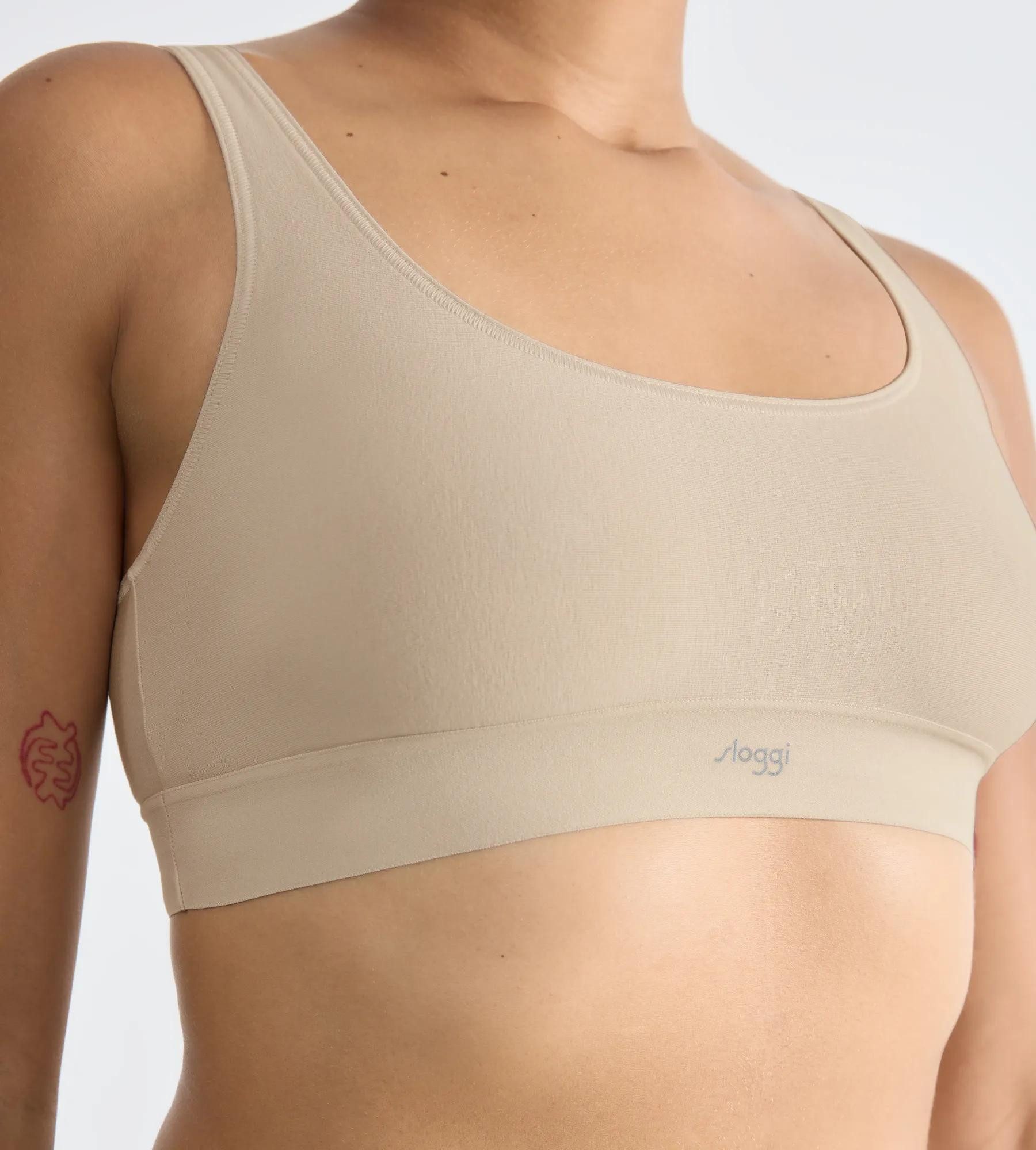 sloggi Bustier EVER Ease temperaturausgleichend, Baumwolle, U-Ausschnitt, atmungsaktiv