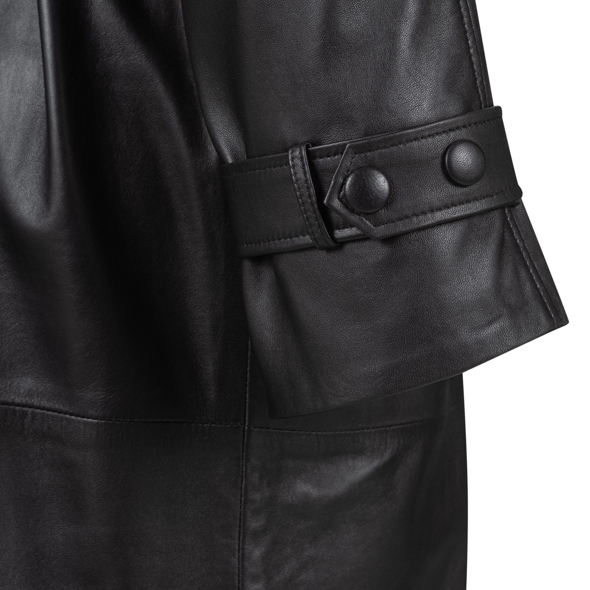 Mouflon Lederjacke Angel Echtleder-Mantel mit modischem Designerkragen