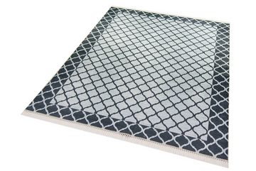 Teppich Teppich marokkanisch waschbar in schwarz grau, TeppichHome24, rechteckig