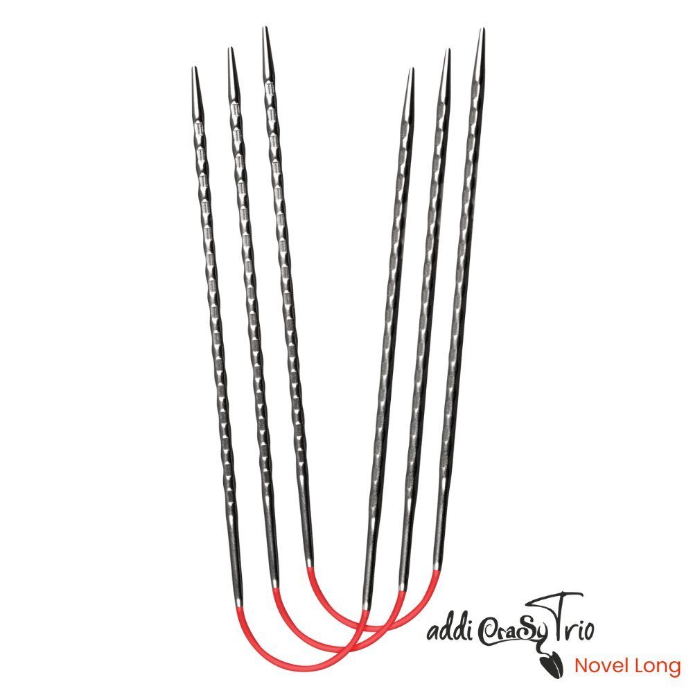 addi Stecknadeln addi Rundstricknadel CraSy Trio Novel LONG 30 cm, innovative Stricknadel im 3er-Set 2.00 - 8.00 mm