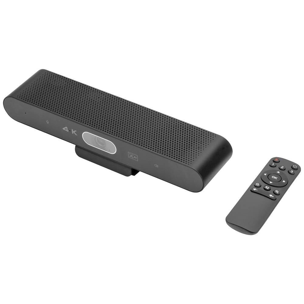 Digitus 4K All-In-One Video Bar Mini - Videokonferenz-System, ePTZ DS-55581 Webcam (Klemm-Halterung, Lautsprecher, Mikrofon)