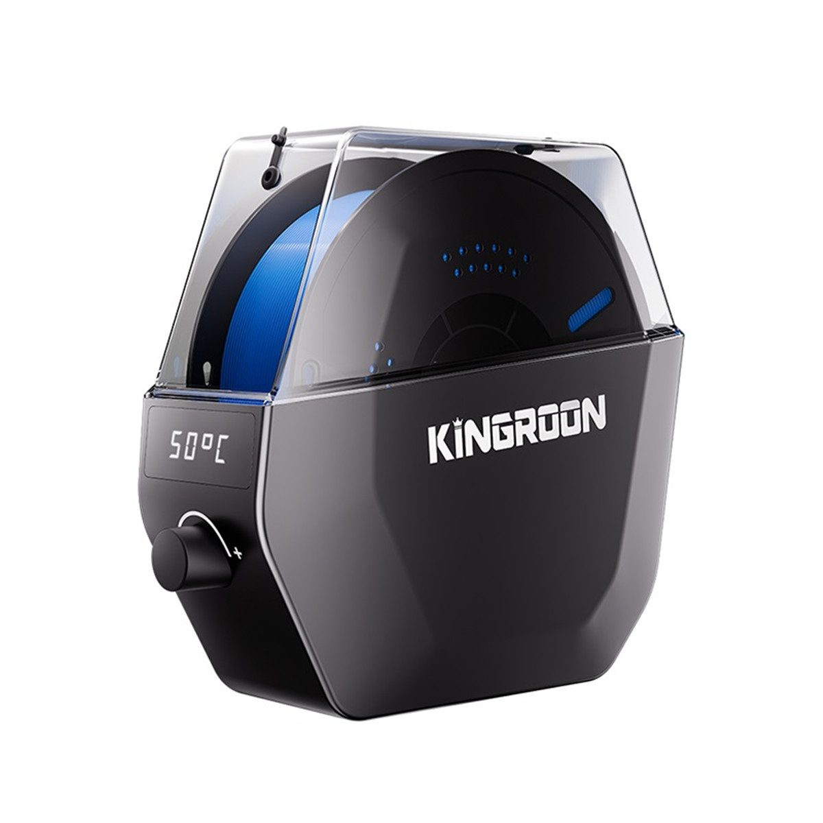 KINGROON Filament 3D-Drucker Filament Trockner Aufbewahrungsbox für 1 Filament, PLA, PETG und TPU Filament Trockenbox beheizbar 40-60°C
