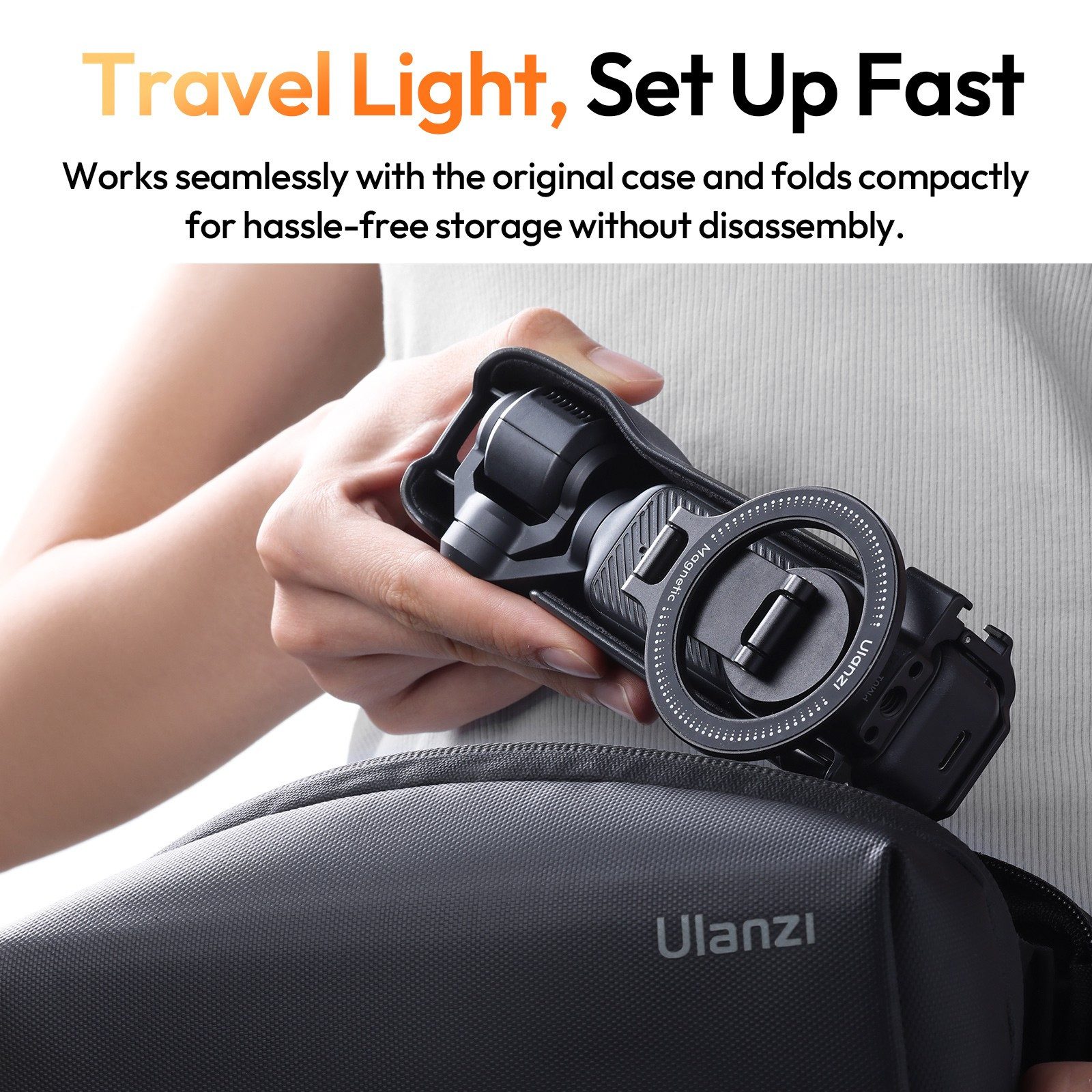 ULANZI Action Cam-Halterung Ulanzi PM01 MagSafe Halterung für DJI Pocket 3 mit Cold Shoe