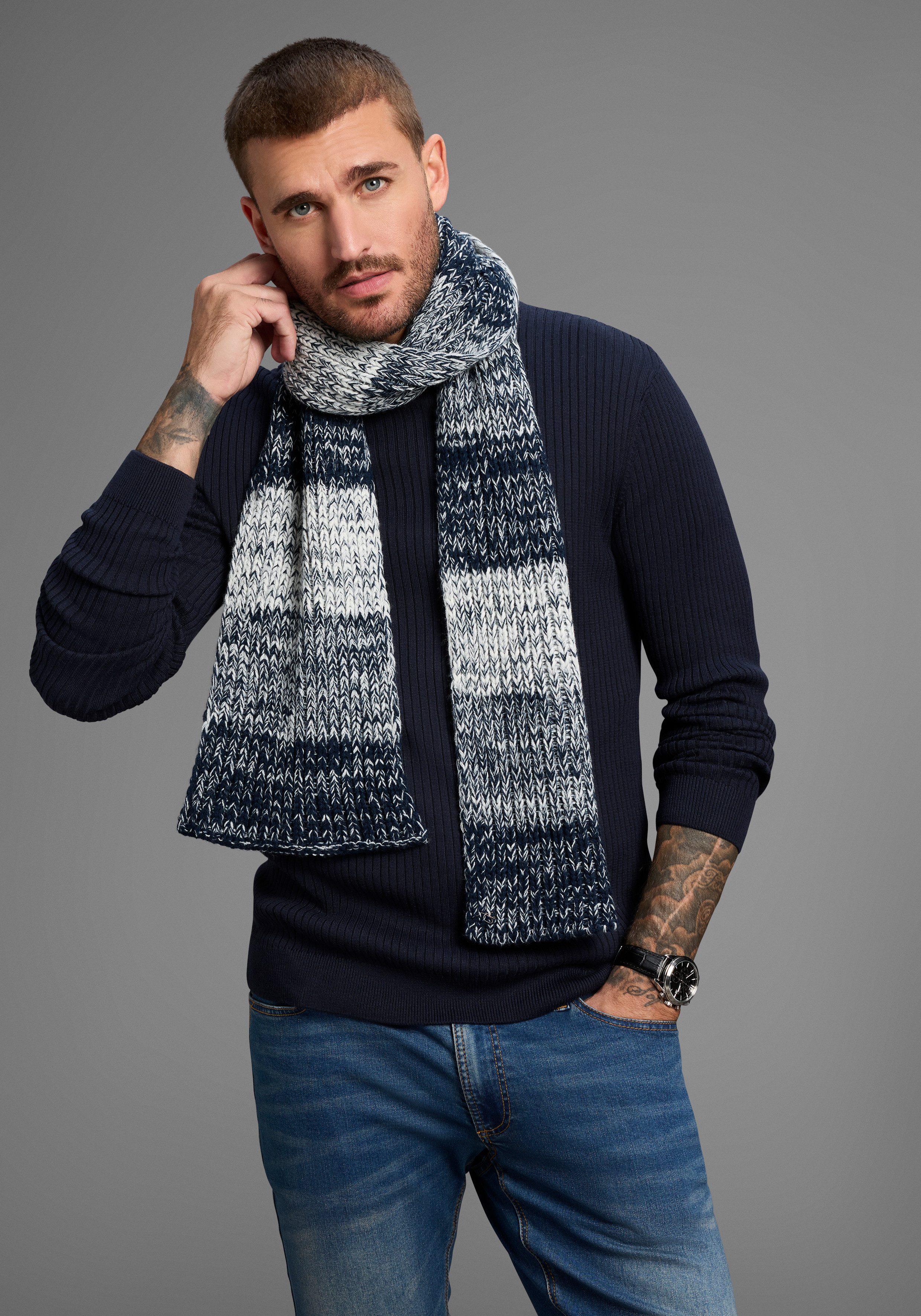 Man's World Schal, in auffälliger Melange-Optik günstig online kaufen