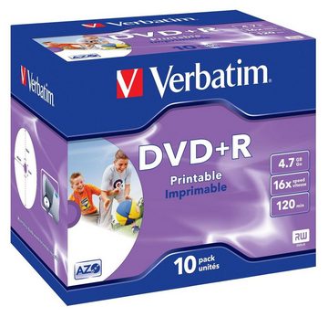 Verbatim DVD-Rohling DVD+R 10er Jewelcase 16x bedruckbar