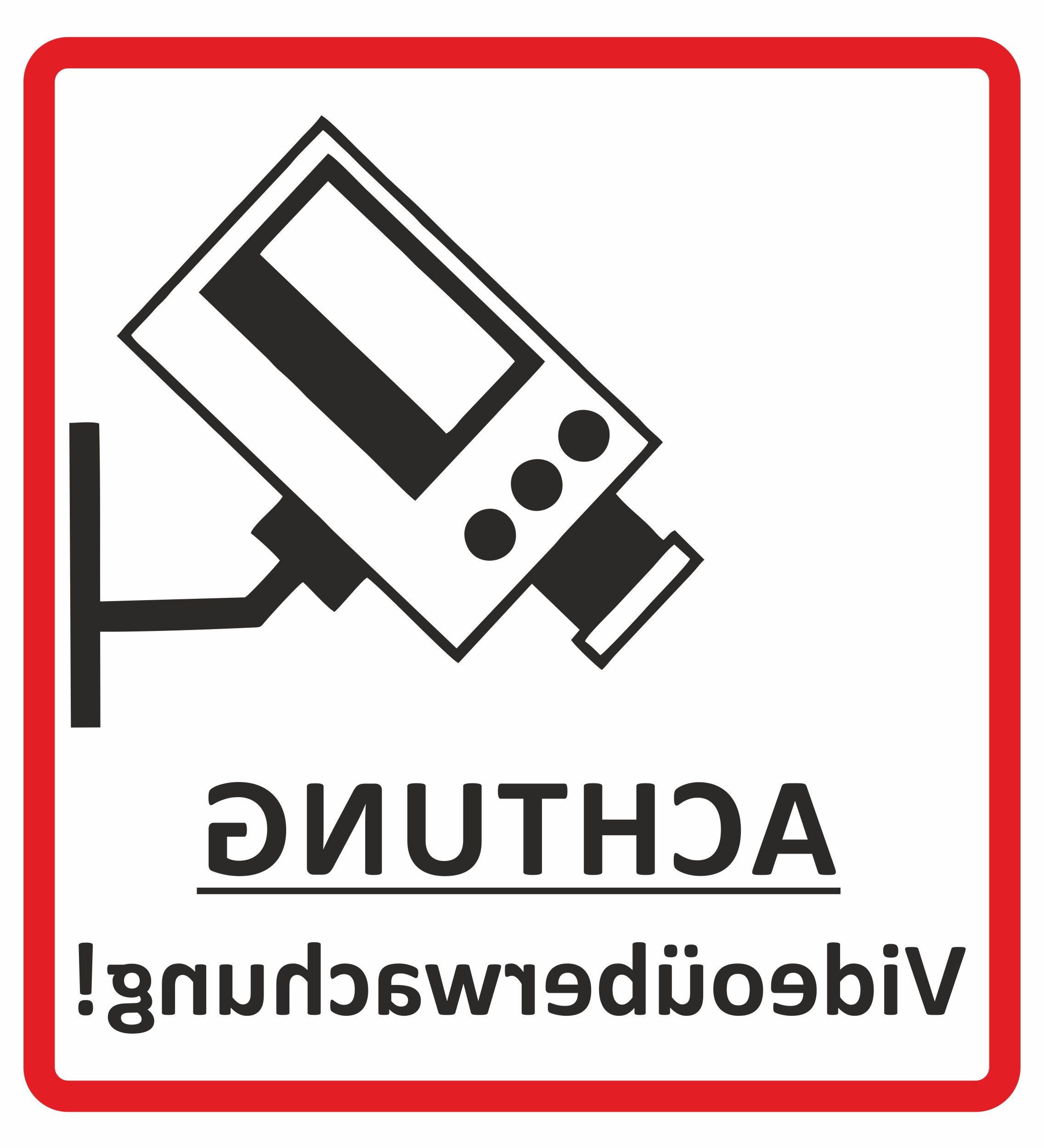 Hermann Schütz Aufkleber Aufkleber "Videoüberwachung" innenklebend