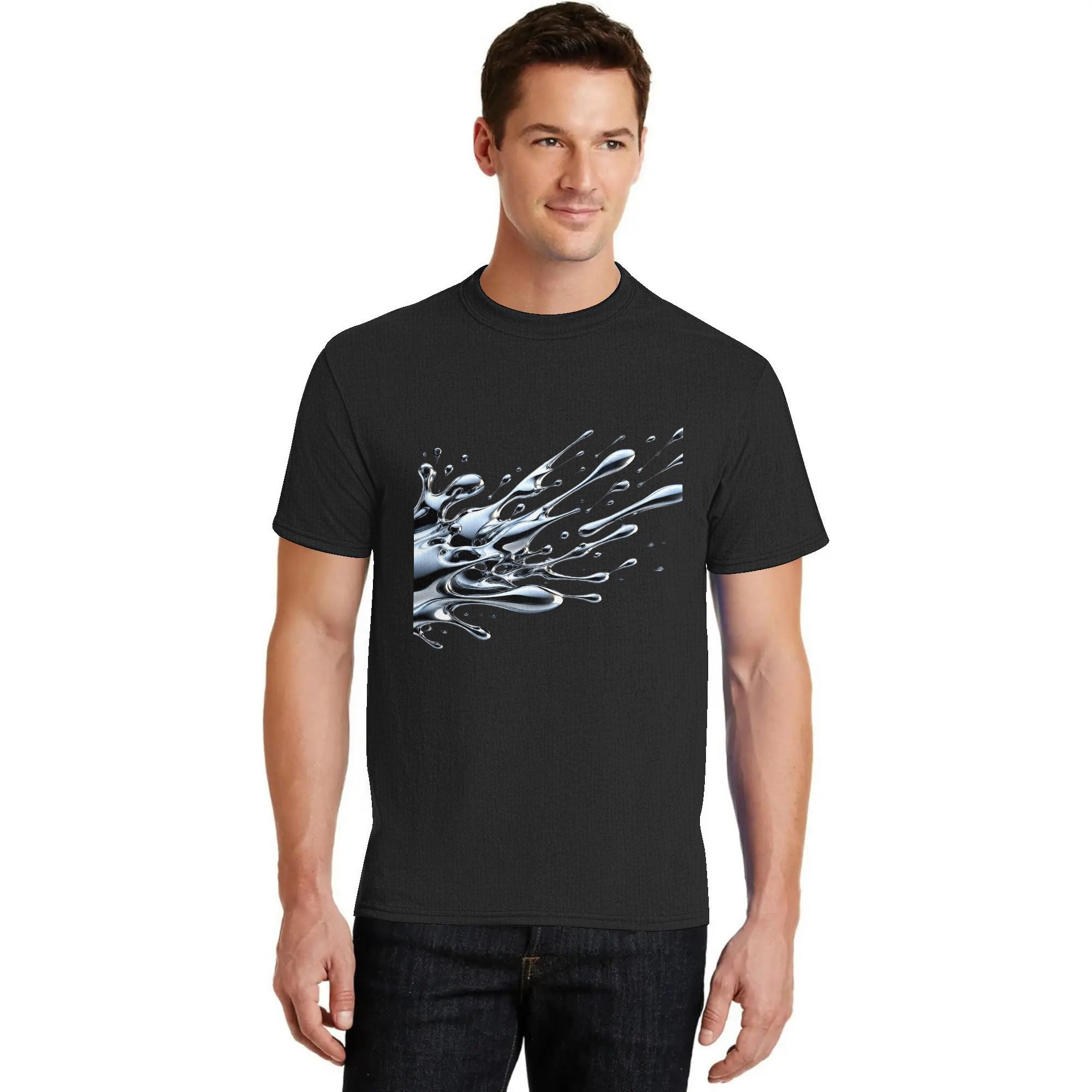HUSK'SWARE T-Shirt HUSK'SWARE T-Shirt Herren Uni Kurzarmshirt Schlichtes Rundhals Basic (1-tlg) Shirt Casual Baumwollshirt [Model: HS-T-253]