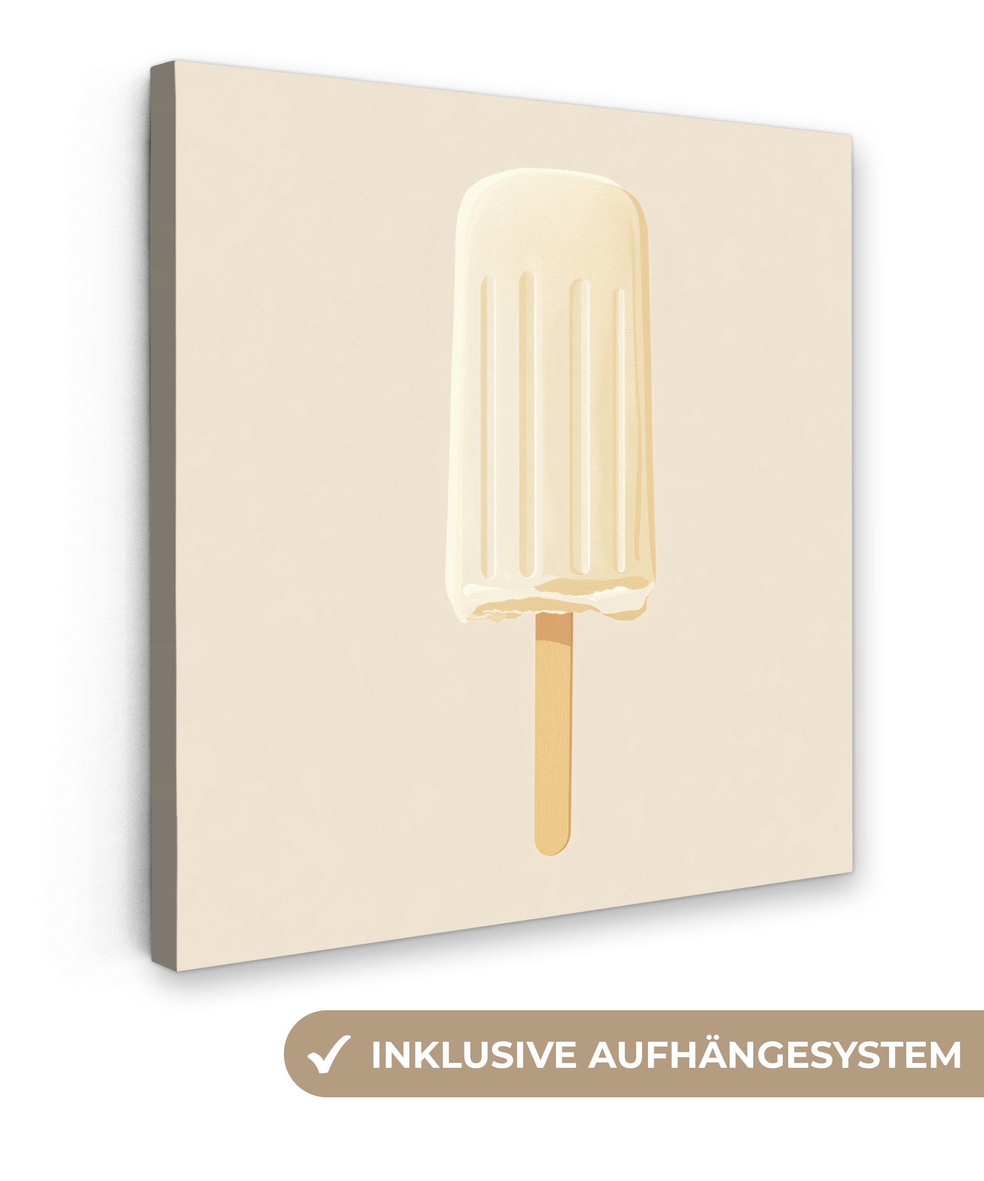 OneMillionCanvasses® Leinwandbild Minimalistisch - Wassereis - günstig online kaufen