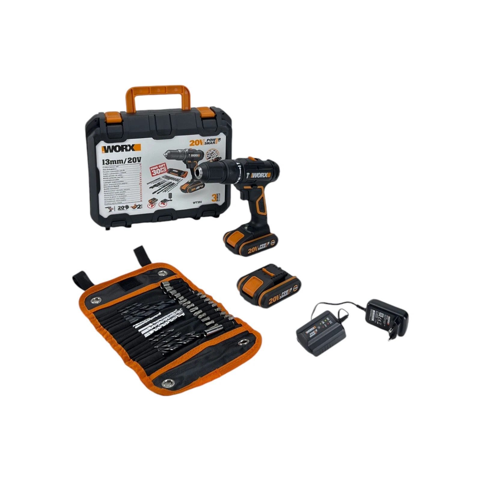 Worx Akku-Schlagschrauber WT351 Akku Bohrmaschine 20V Power Shark Akkuschra günstig online kaufen