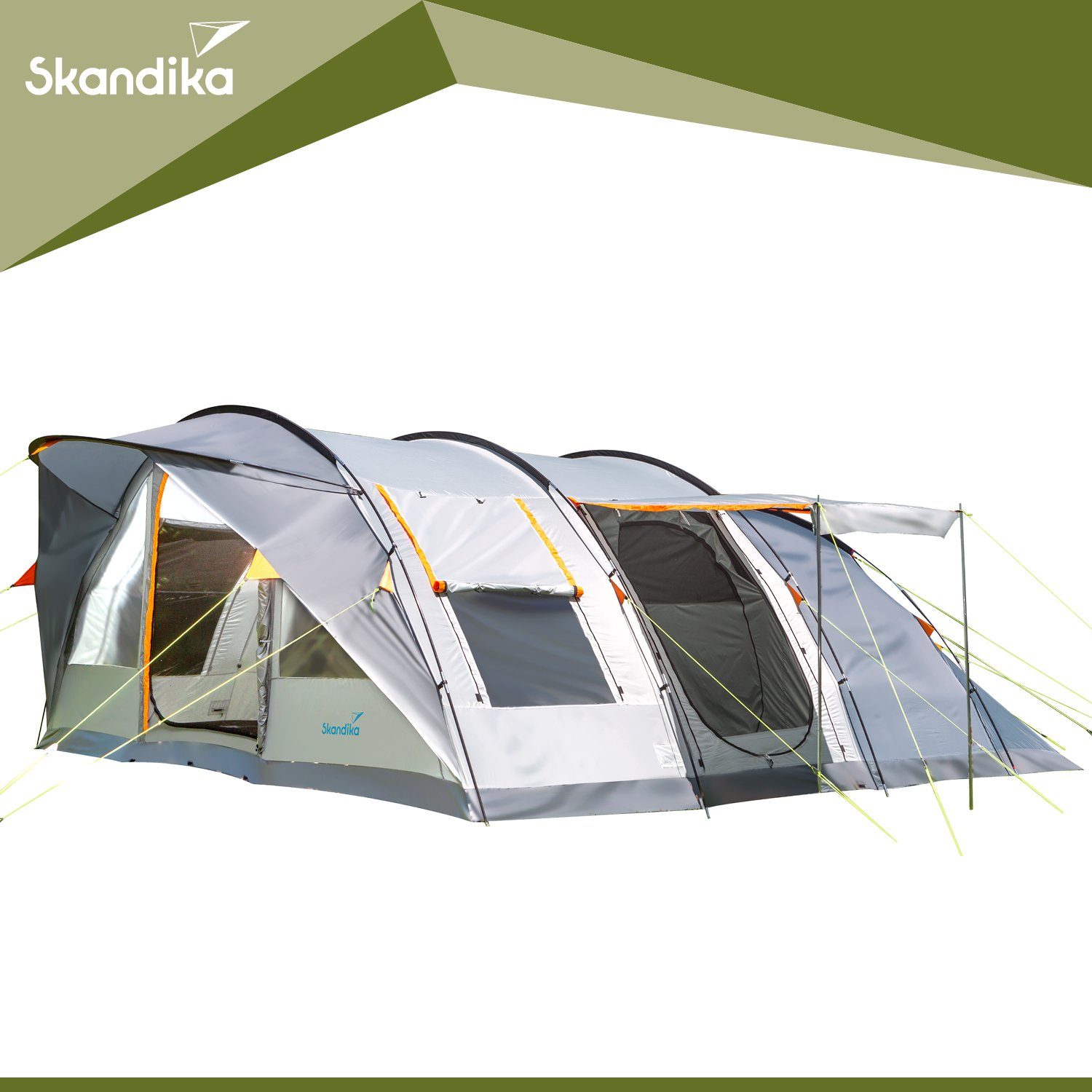 Skandika Tunnelzelt Egersund Campingzelt, 7 Personen, Camping Zelt mit  Sleeper Technologie