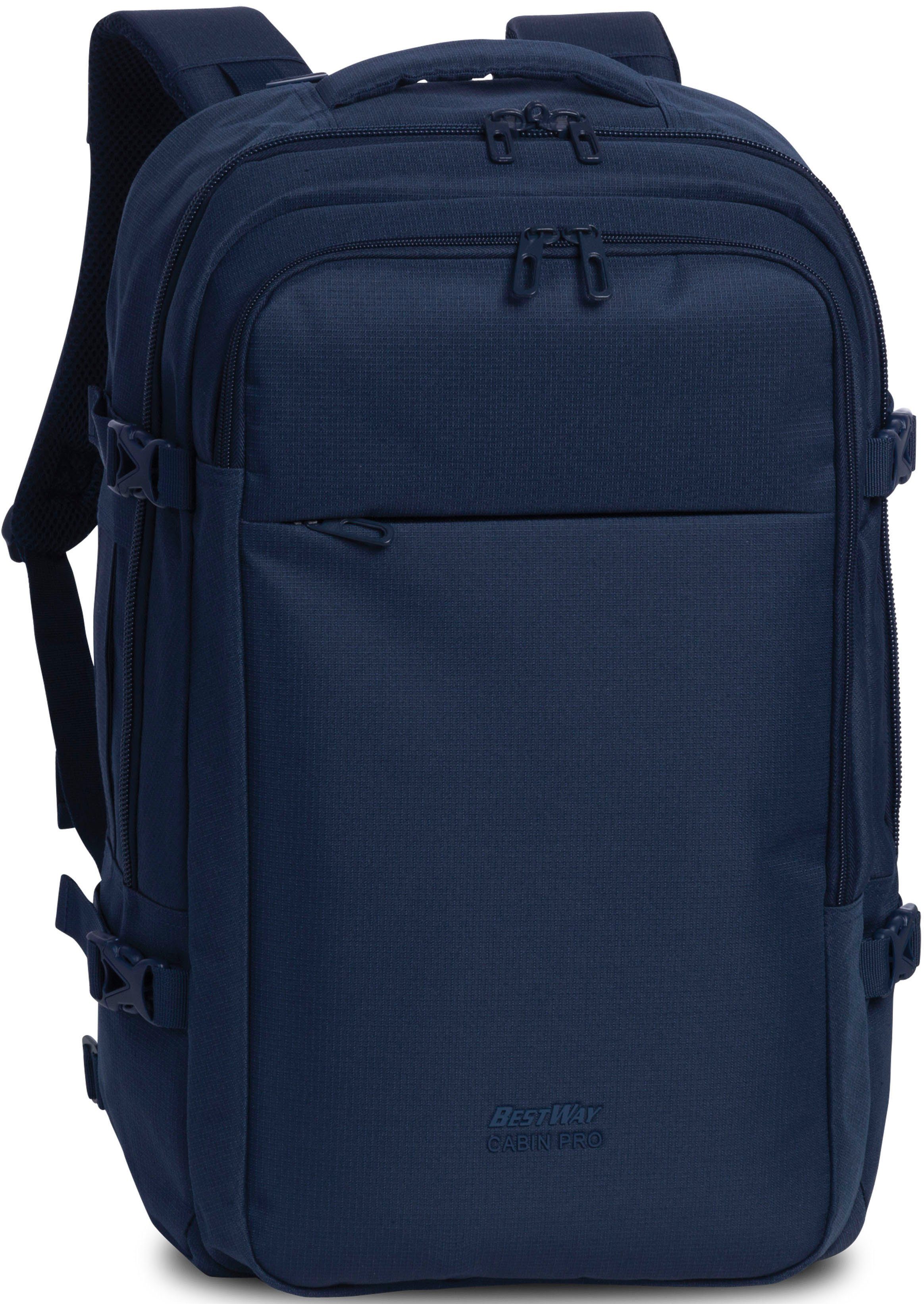 BESTWAY Reiserucksack Cabin Pro, 30 l, blau, mit Laptopfach dunkelblau