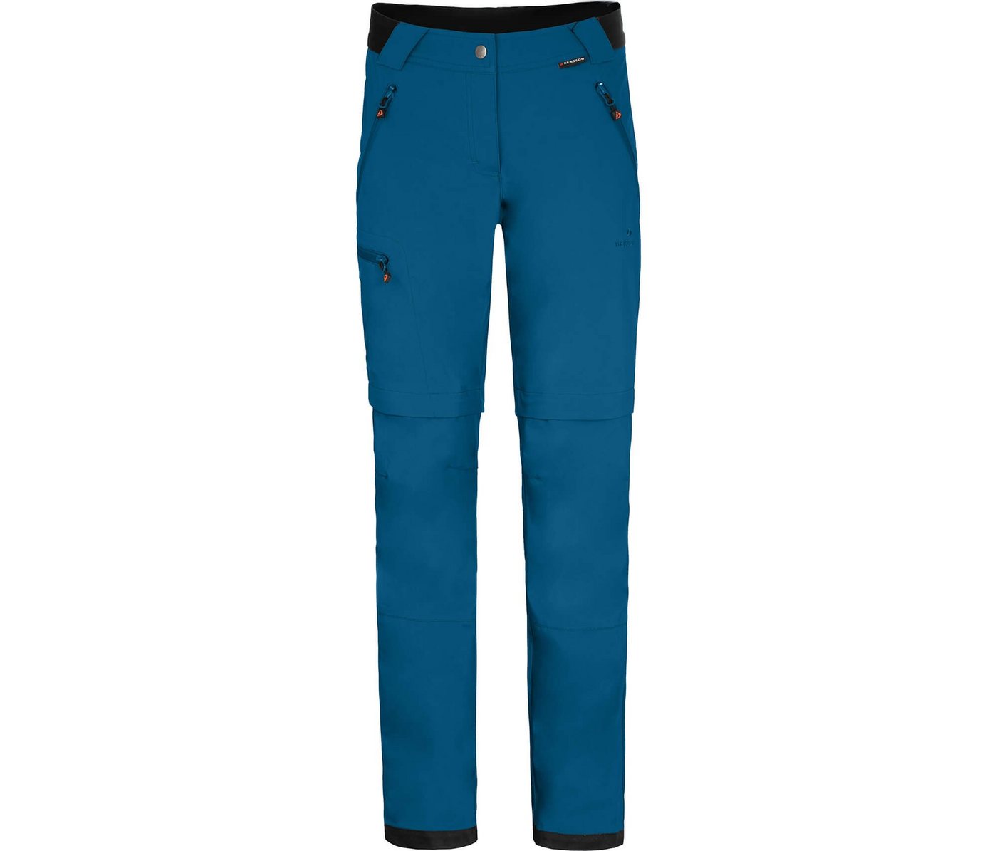 Bergson Zip off Hose TESSE Zipp Off Damen Softshellhose, winddicht, strapazierfähig, Kurzgrößen, Saphir blau › blau  - Onlineshop OTTO