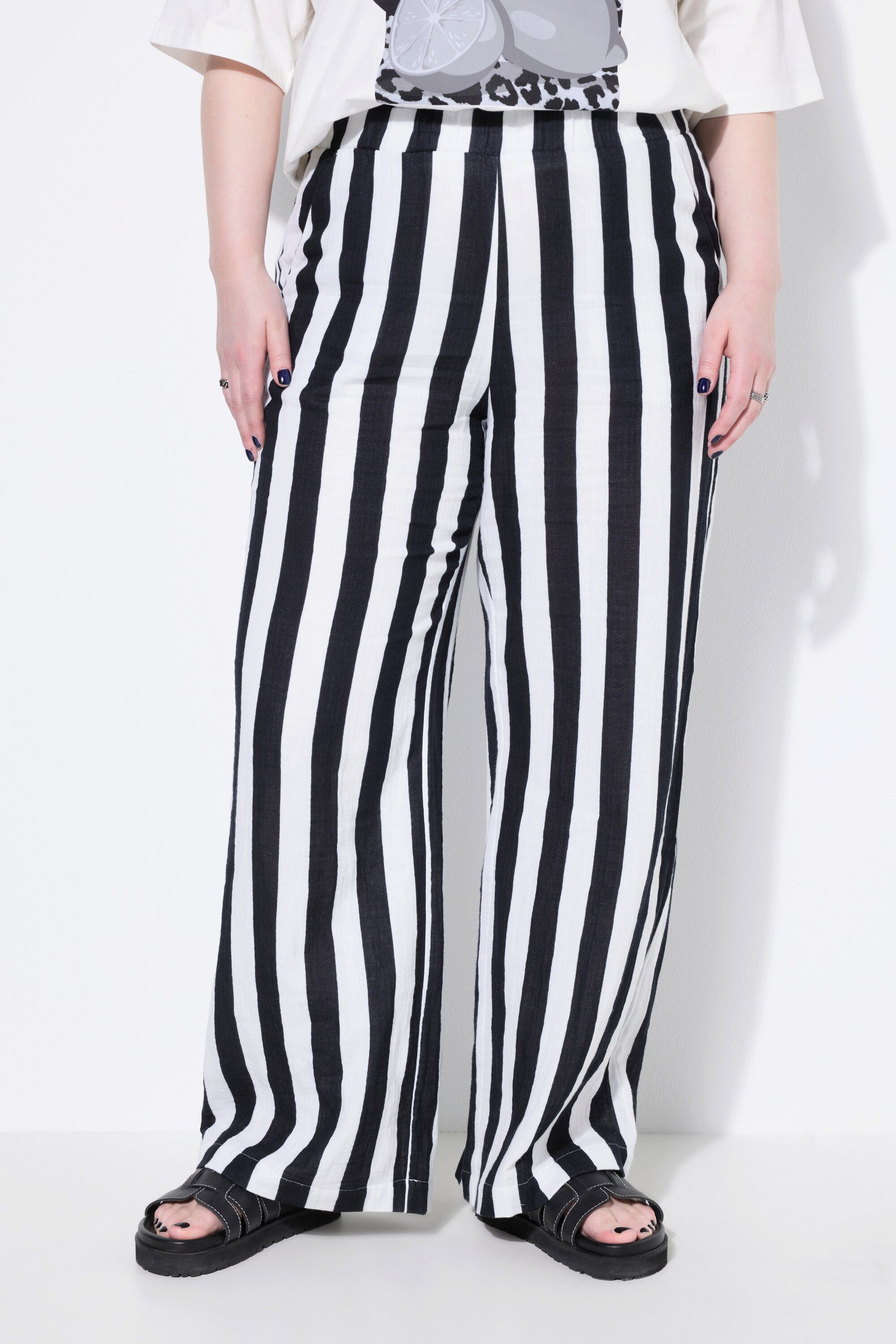 Studio Untold Schlupfhose Musselin-Hose Wide Legs günstig online kaufen