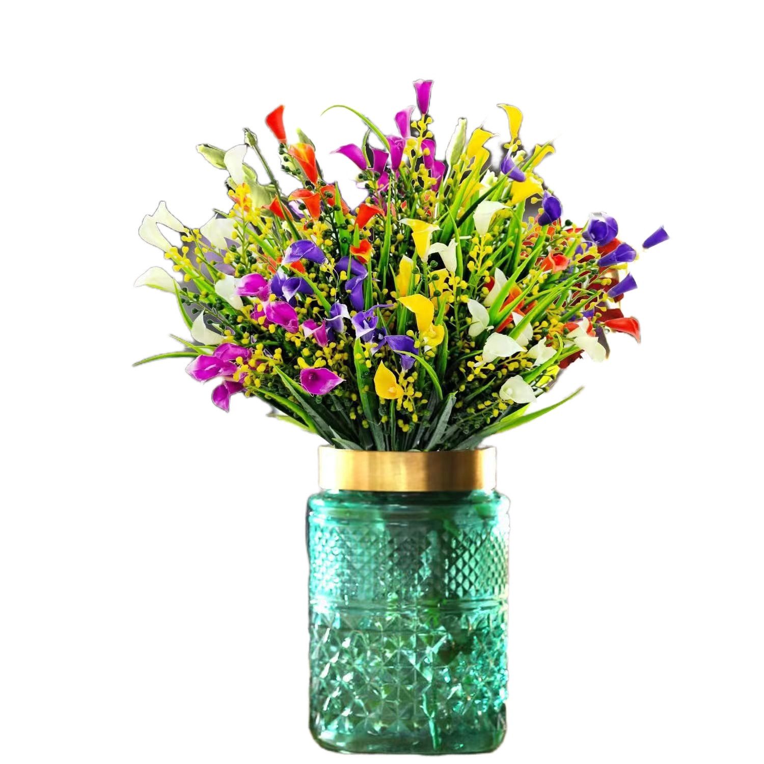 Kunstblumenstrauß Künstliche Blumen Balkon Kunstblumen Wetterfest Außen Blu günstig online kaufen