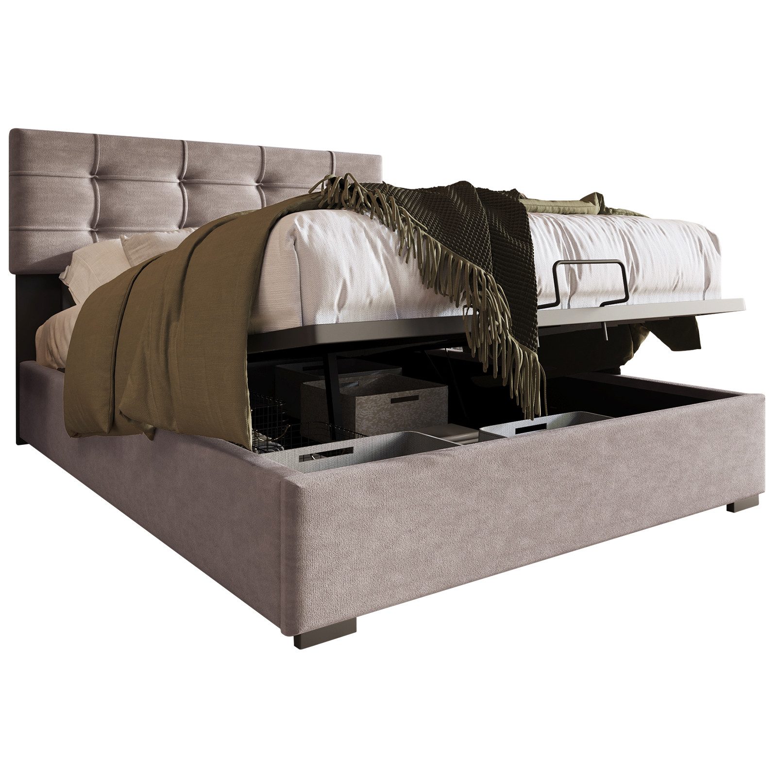 Yorbay Boxspringbett mit Bettkasten, Einzeltbett mit günstig online kaufen