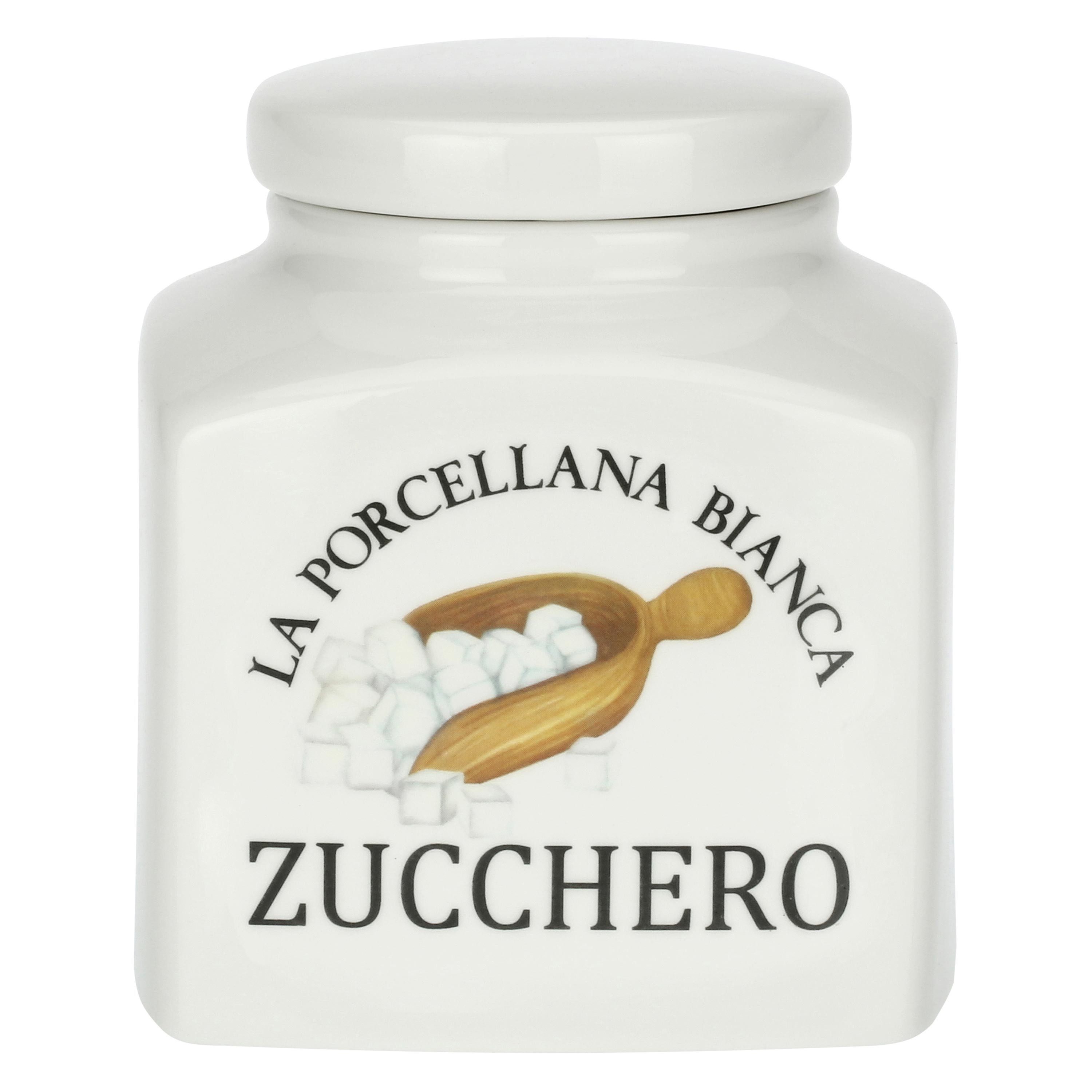 La Porcellana Bianca Vorratsdose Vorratsdose Zucker Aufbewahrungsdose Zuckerdose 1,1l, Porzellan, (1-tlg), Silikondichtung, Geschenkkarton