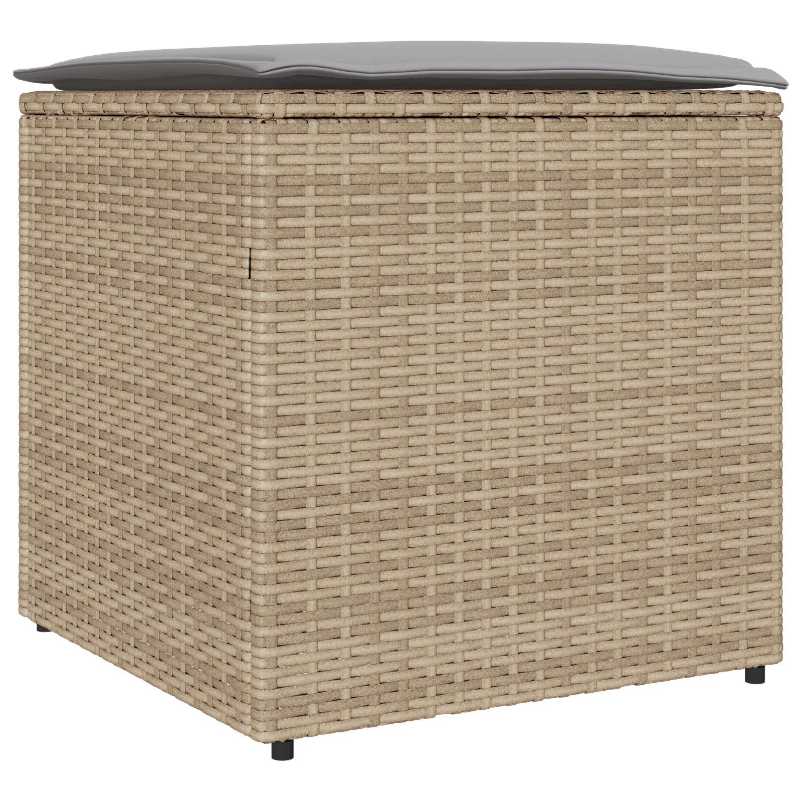 vidaXL Gartenbox Außenlagerbox Beige Synthetisches Rattan günstig online kaufen