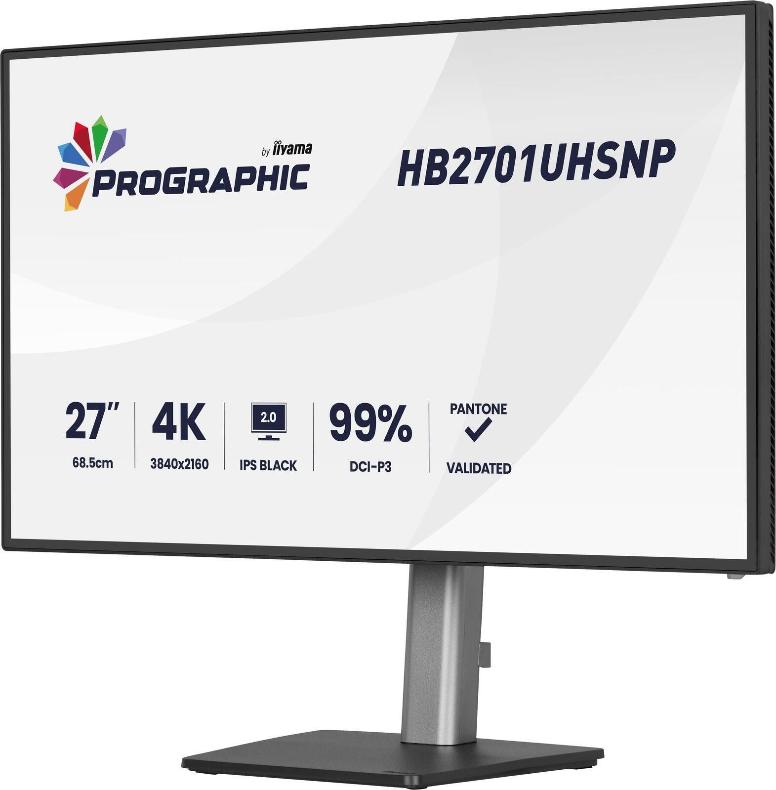 Iiyama HB2701UHSNP-B1 TFT-Monitor (3840 x 2160, 4 ms Reaktionszeit, 60 Hz, IPS Panel)