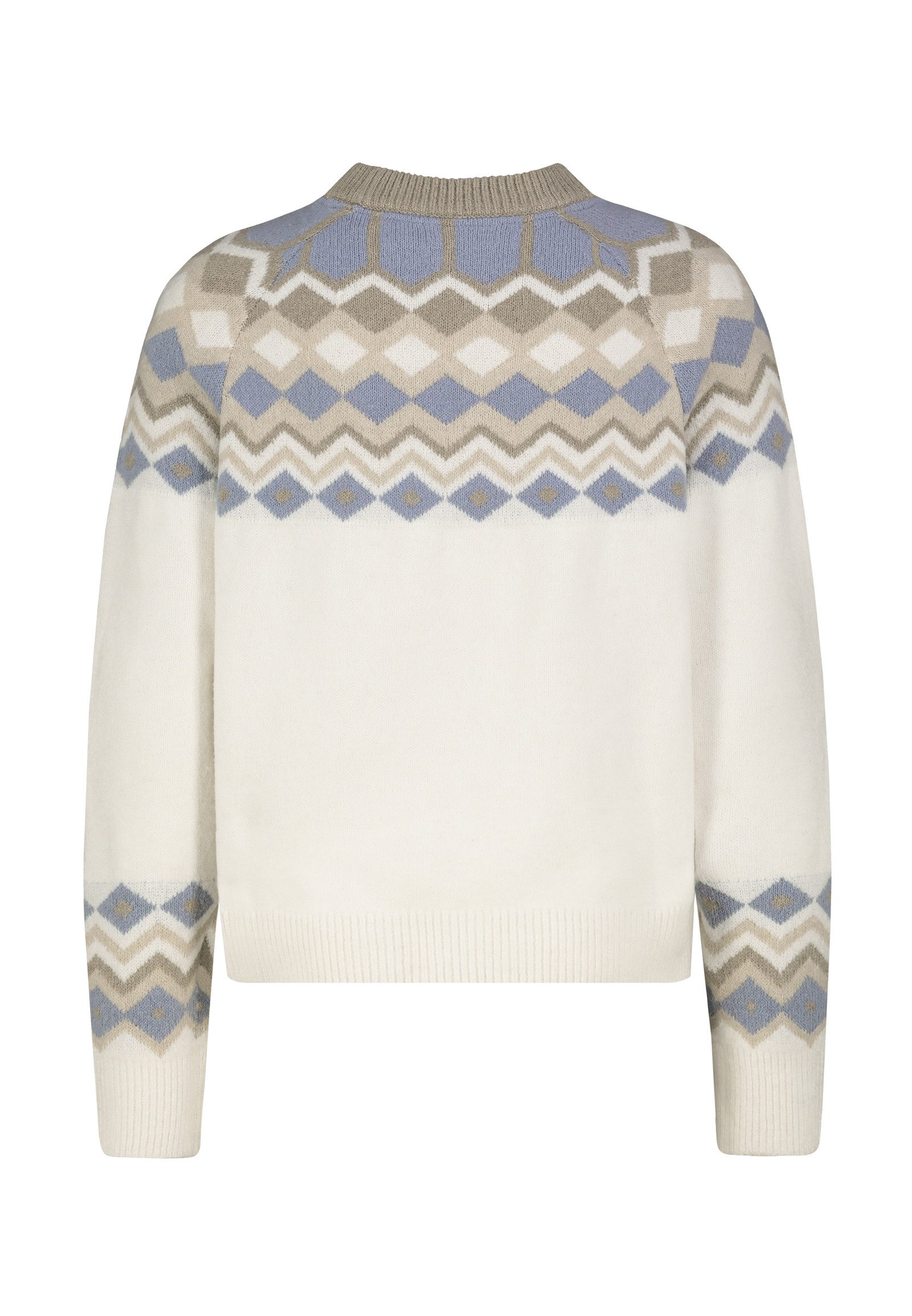 Eight2Nine Strickpullover Damen Pullover mit Winter Muster Breite Rippbündc günstig online kaufen