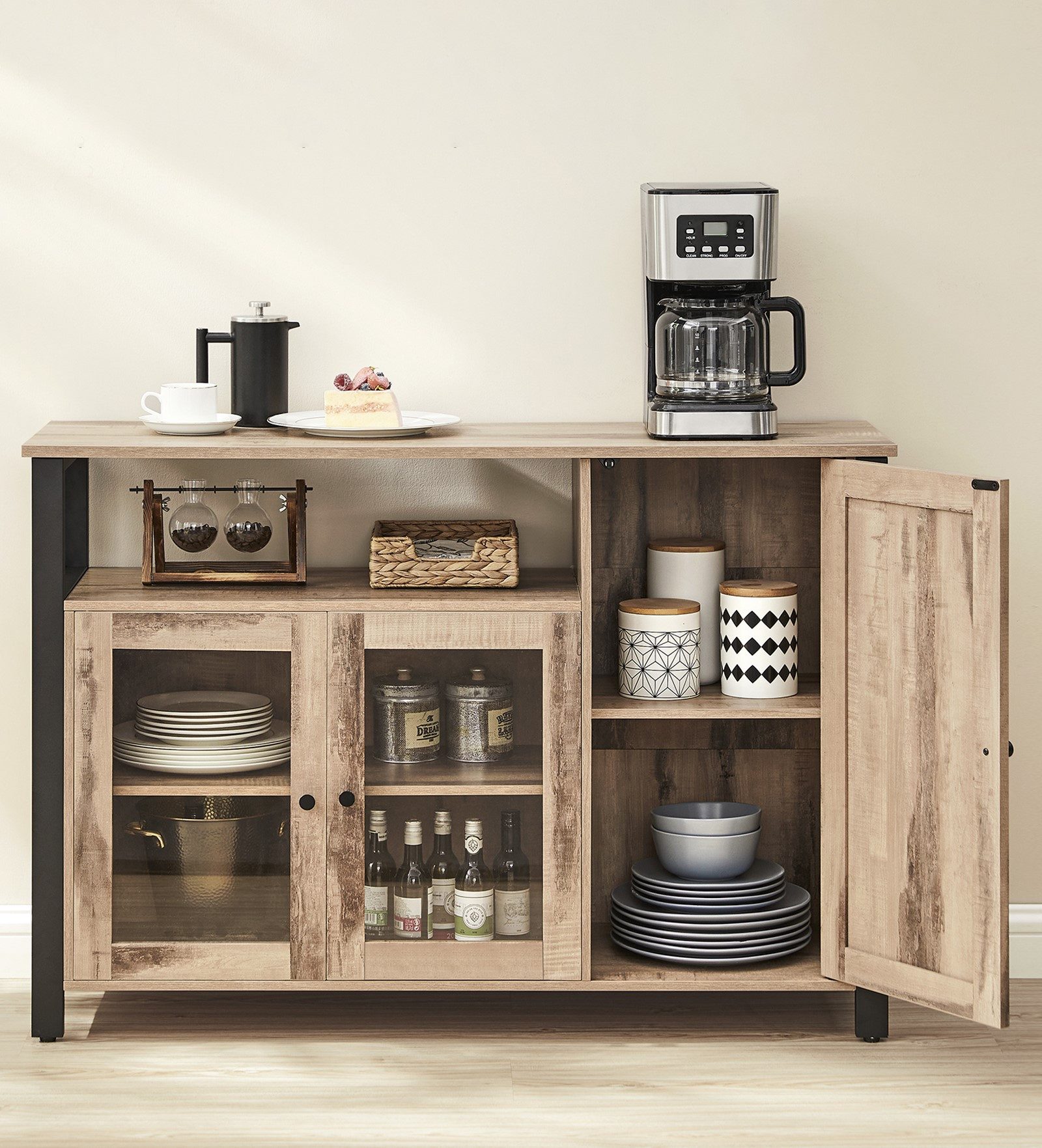 VASAGLE Buffet Küchenschrank Kommode, 110 x günstig online kaufen