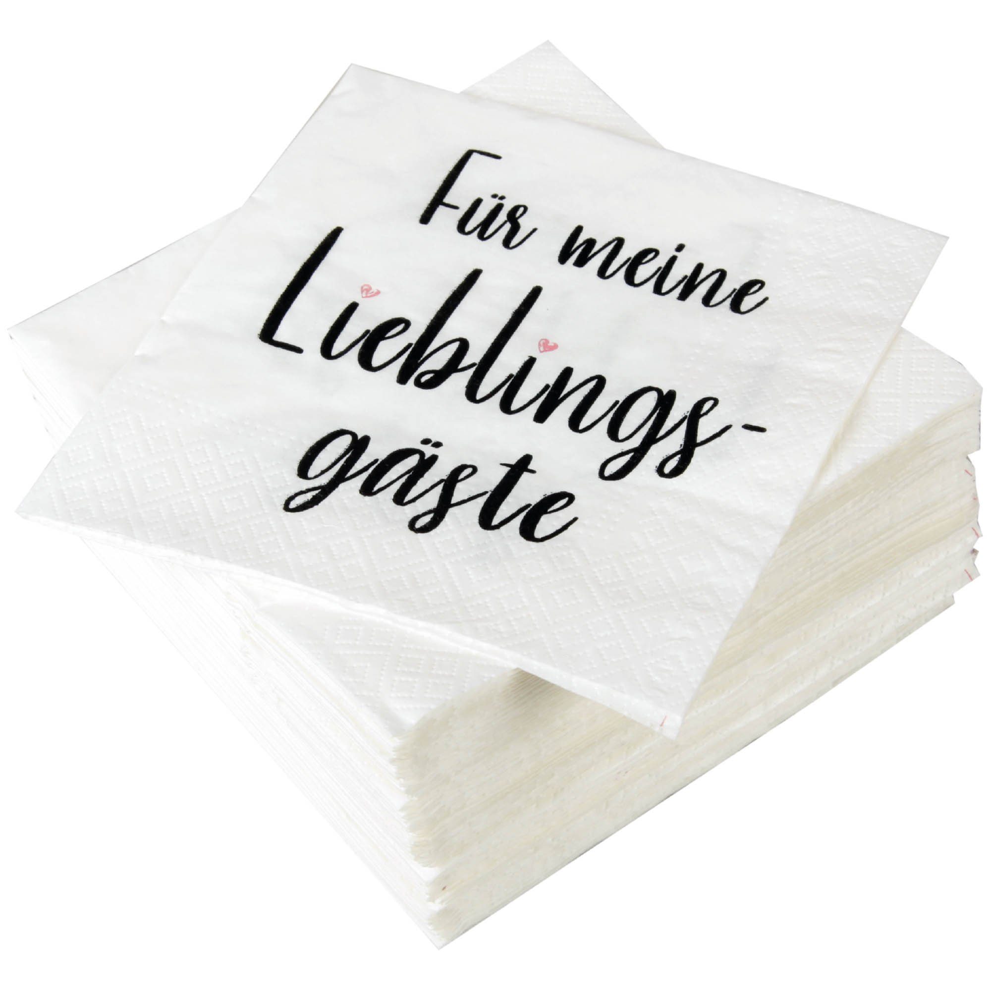 Bestlivings Papierserviette Für meine Lieblingsgäste, (40 St), Hochwertige Салфетки 3-lagig mit Motiv "Für meine Lieblingsgäste"
