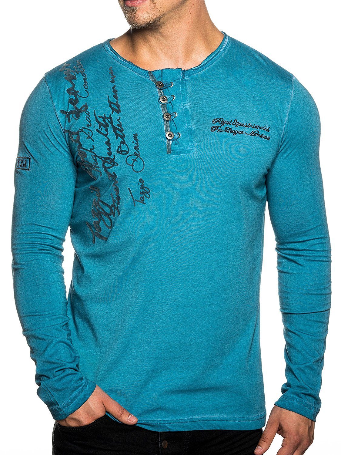 Tazzio Rundhalspullover 4101 modernes & zeitloses Langarmshirt