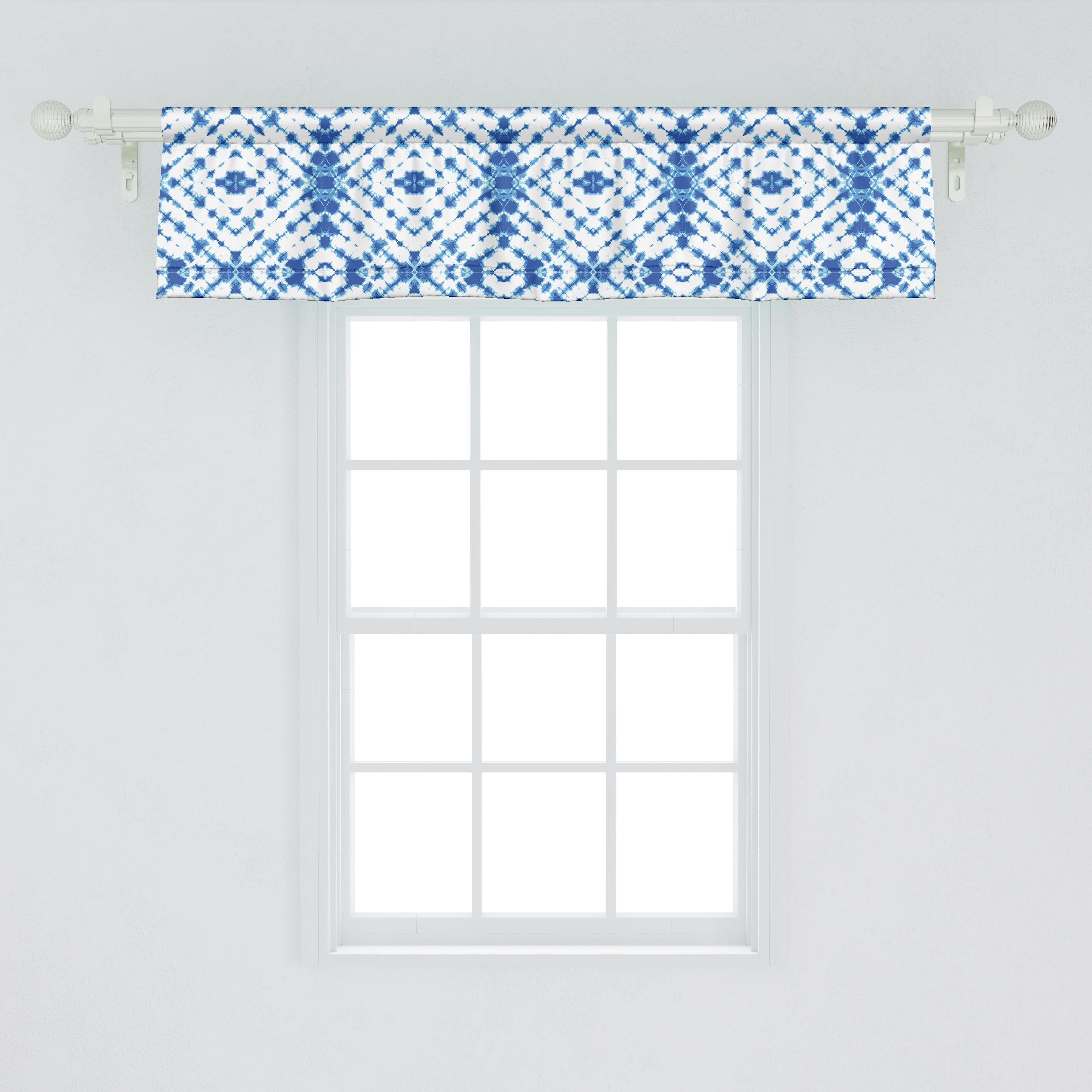 Scheibengardine Microfaser, mit für Abakuhaus, Stangentasche, Vorhang Volant Küche Grunge-Motiv Schlafzimmer Hippie Dekor