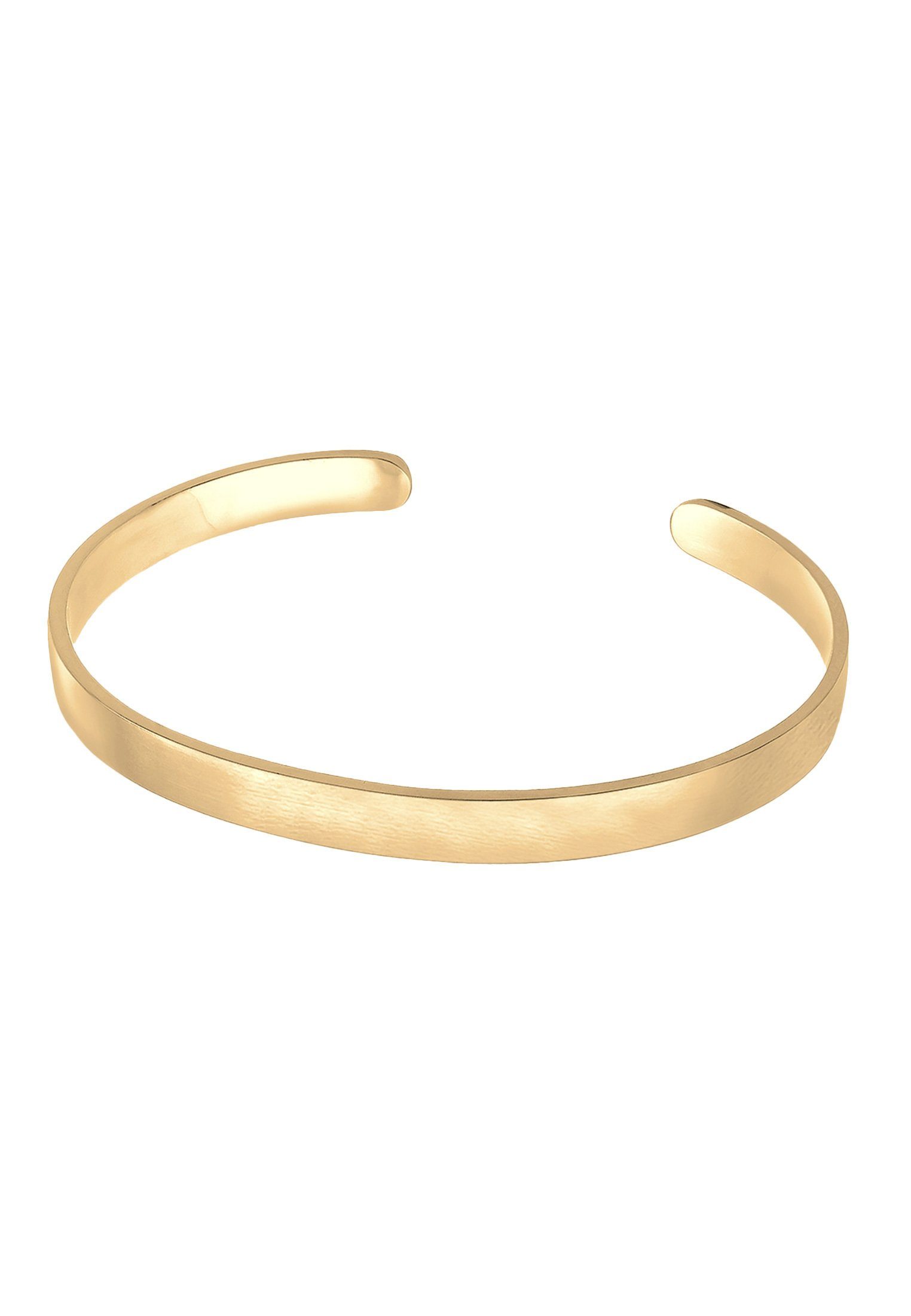 925 Gold Kuzzoi Basic Matt Herren Armband Bangle Silber