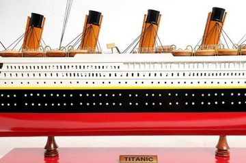 Casa Padrino Dekoobjekt Luxus Passagierschiff Titanic Mehrfarbig 81,3 x 11 x H. 32 cm - Handgefertigtes Deko Holzschiff