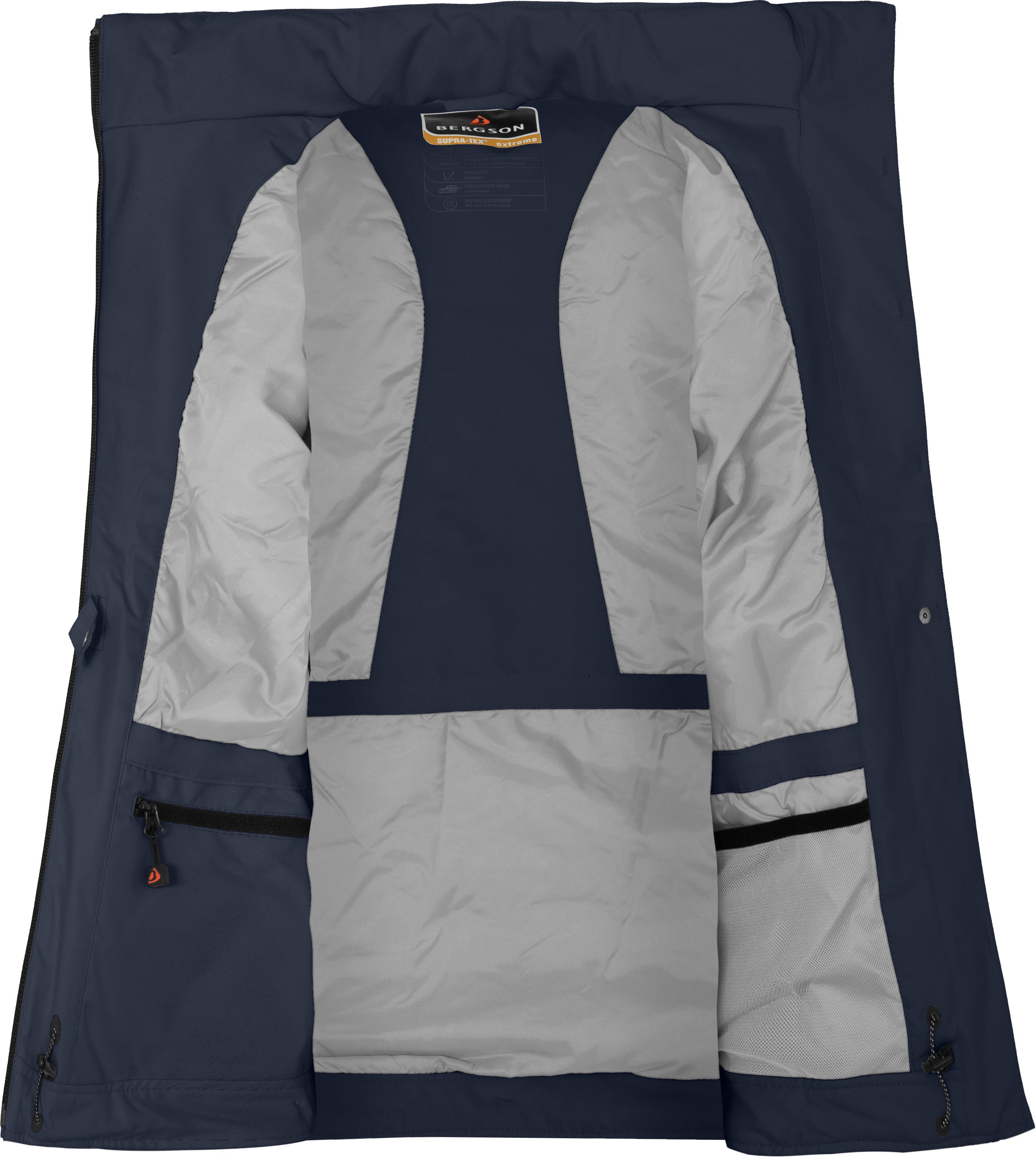 Bergson Regenjacke LEKNES THERMO Weste Damen Regenweste, recycelt, leicht wattiert, 20000 mm Wassersäule, No