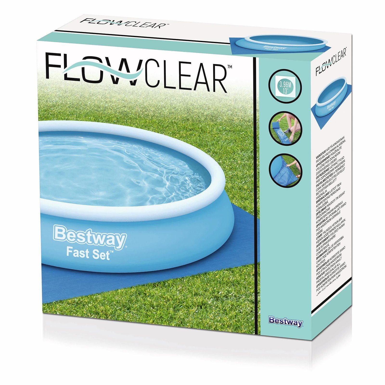 Bodenplane BESTWAY für: BESTWAY 305cm Whirlpoolmatte Ø bis Unterlegmatte passend Schutzplane 58001 335x335cm, Pool Pools Swimmingpool