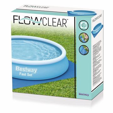 BESTWAY Whirlpoolmatte BESTWAY 58001 Pool Bodenplane Schutzplane Unterlegmatte Swimmingpool 335x335cm, passend für: Pools bis Ø 305cm