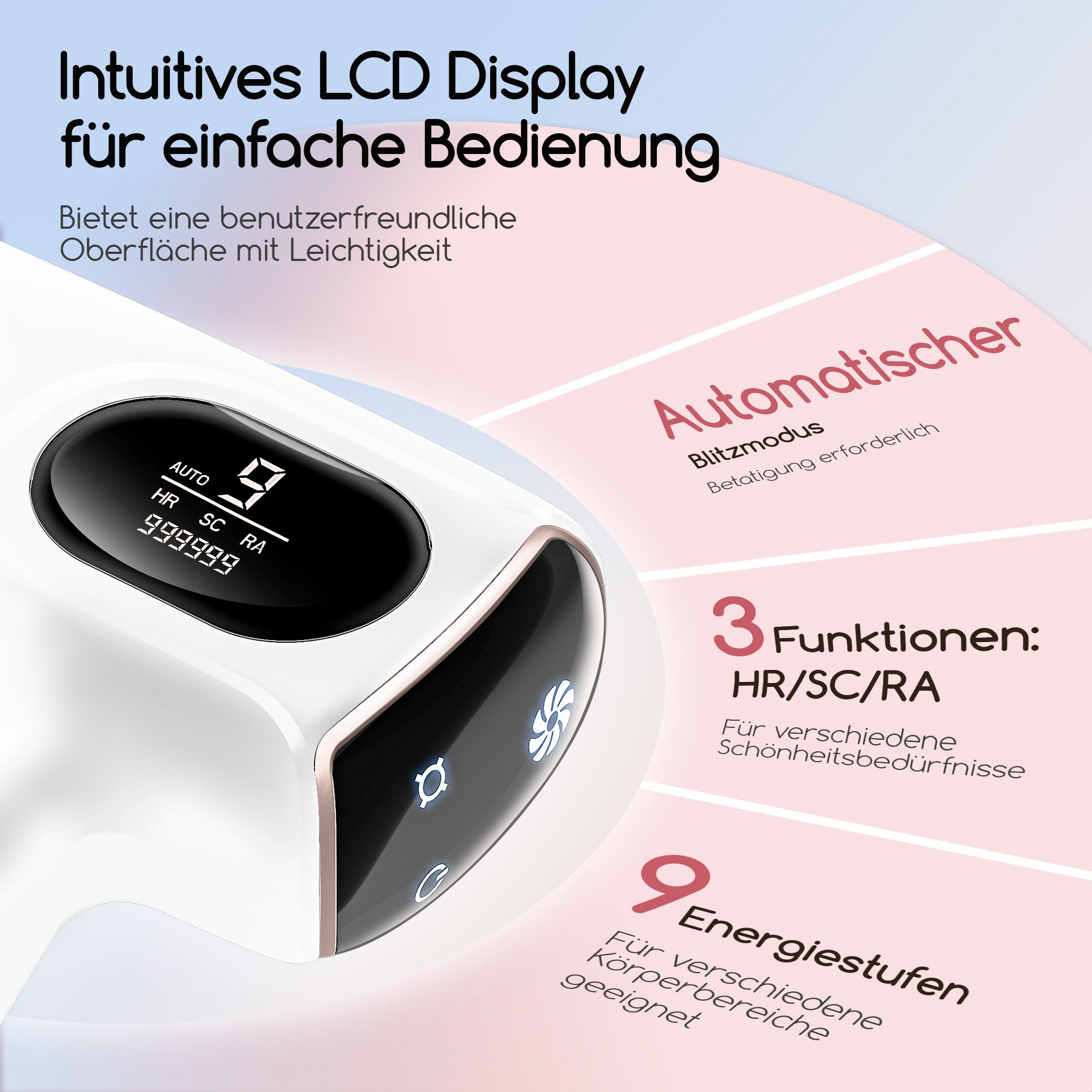 Vornix IPL-Haarentferner IPL Geräte Haarentfernung Laser haarentfernung Haarentfernungsgerät, 999,999 Lichtimpulse, Laser Haarentfernung Zuhause Dauerhafte Schm – Bild 2 von 5