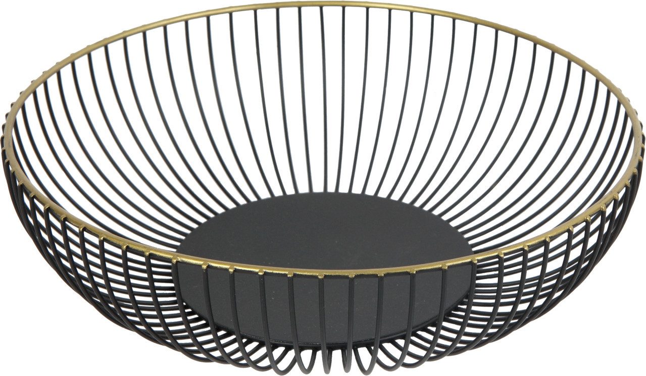 Trend Line Dekoschale TrendLine Deko Metall Korb rund Ø 28 x 7,5 cm