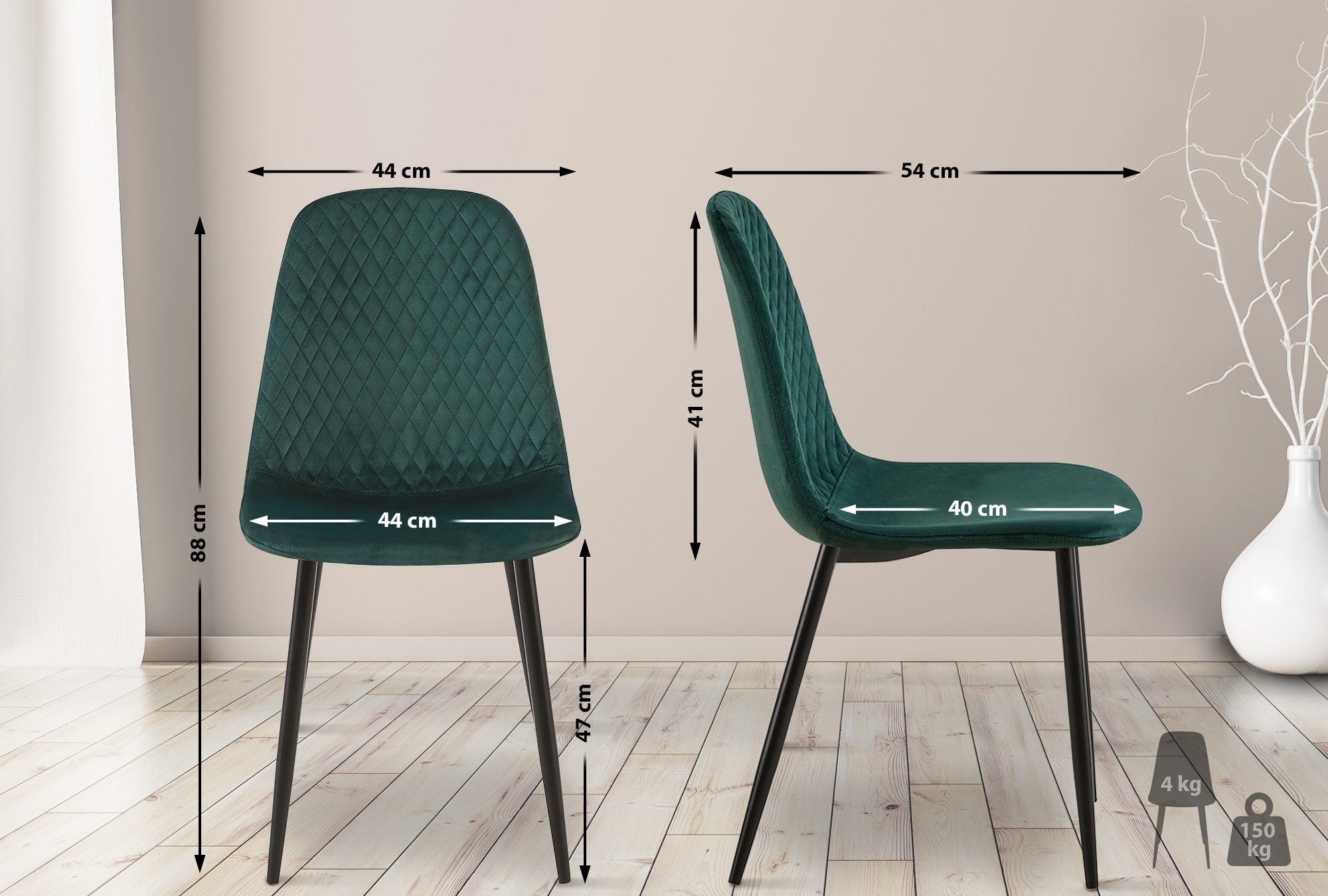 CLP Esszimmerstuhl Giverny (4er Set), mit günstig online kaufen