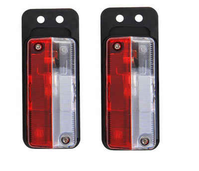 Anhänger-Rückleuchte 2x Umrissleuchte Begrenzungsleuchte Positionsleuchte rot / weiß, Rot / Weiß