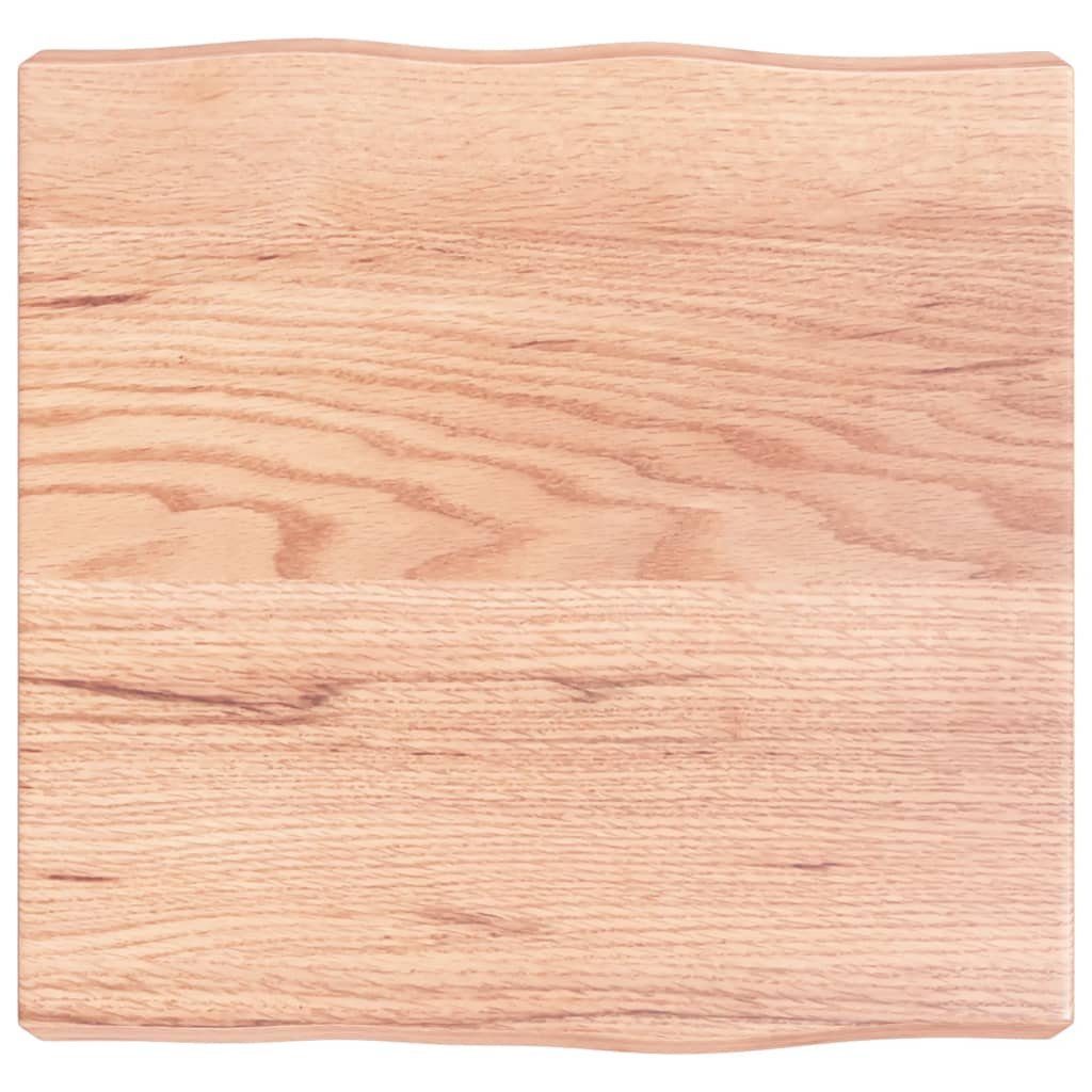 St) Behandelt Tischplatte cm 40x40x(2-6) (1 Baumkante Massivholz furnicato