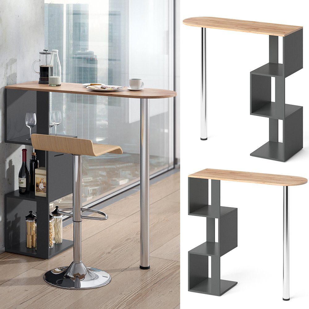 Vicco Bartisch Vincent, Anthrazit/Goldkraft Eiche, 113 günstig online kaufen