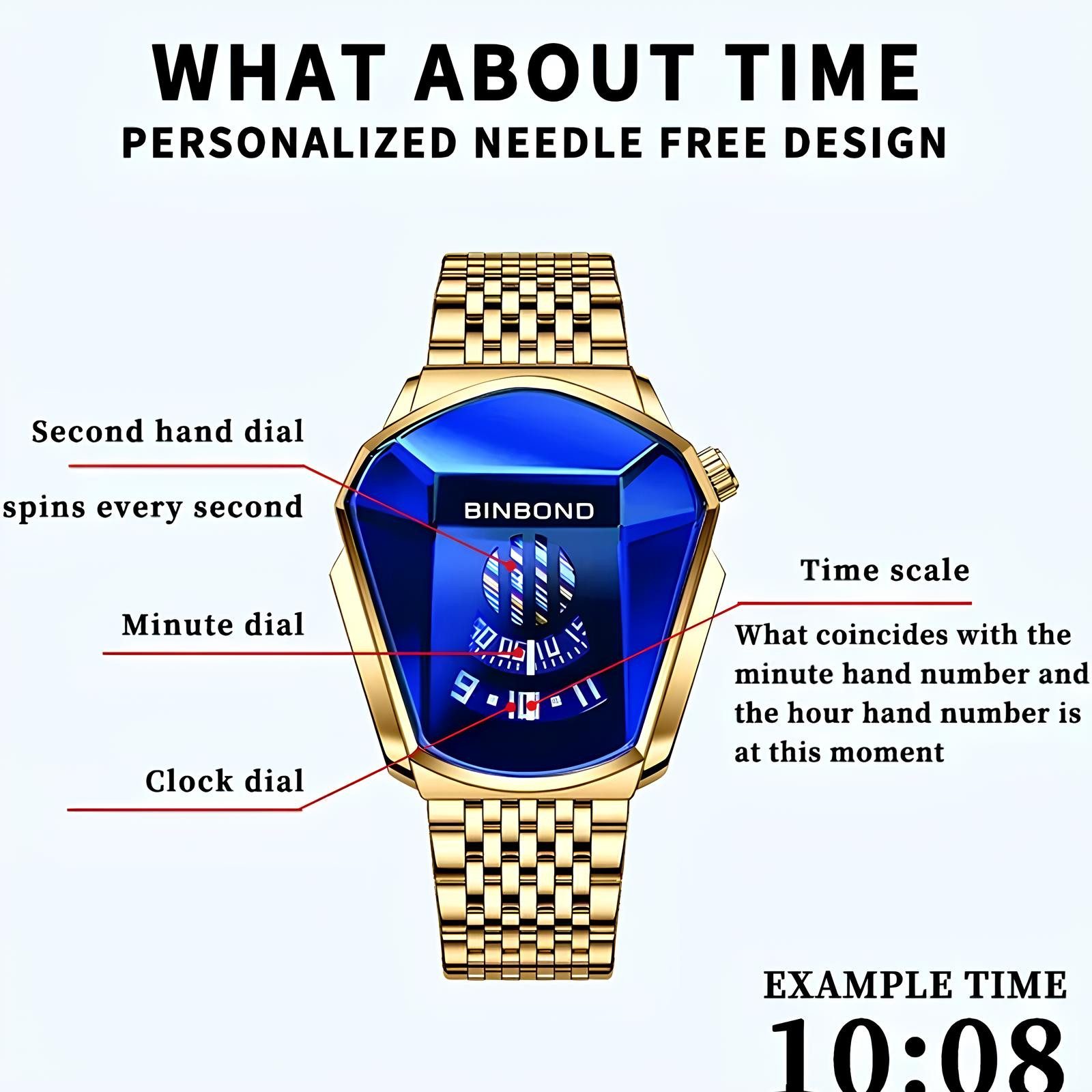 Athlix Quarzuhr Armbanduhr Herren Edelstahl Herrenuhr Analog Wasserdicht Uhr, Wasserdicht bis 3 BAR, Präzises Quarz-Uhrwerk
