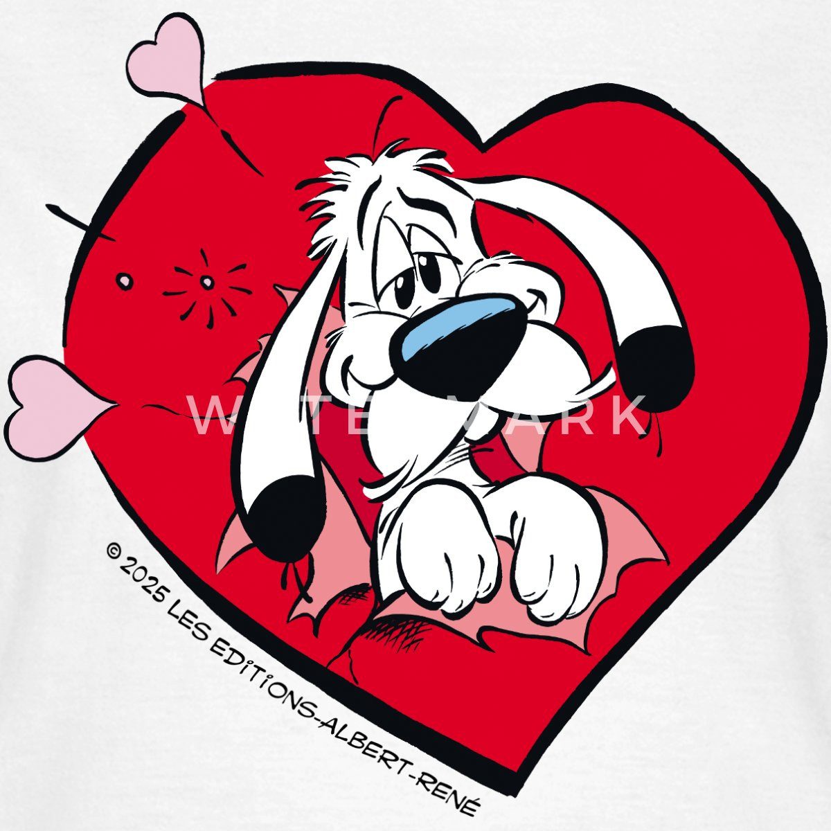 Spreadshirt T-Shirt Asterix & Obelix Idefix Ist Verliebt Frauen T-Shirt (1-tlg) Slim Fit, fällt klein aus