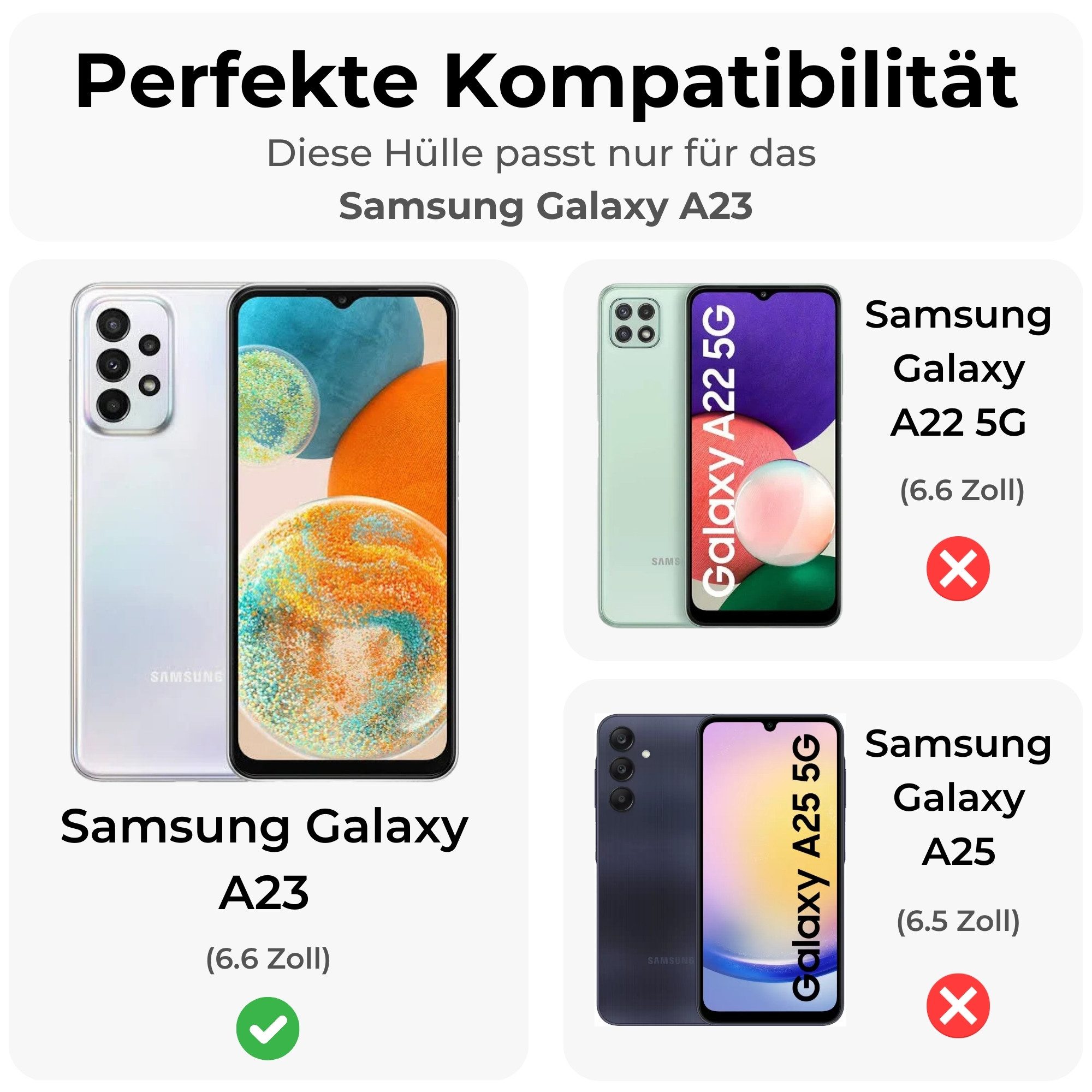 betterfon Handyhülle für Samsung Galaxy A23 5G TPU Case mit 360° Rundumschutz Displayschutz, 360 Grad Hülle mit Displayschutz und Fingerprint