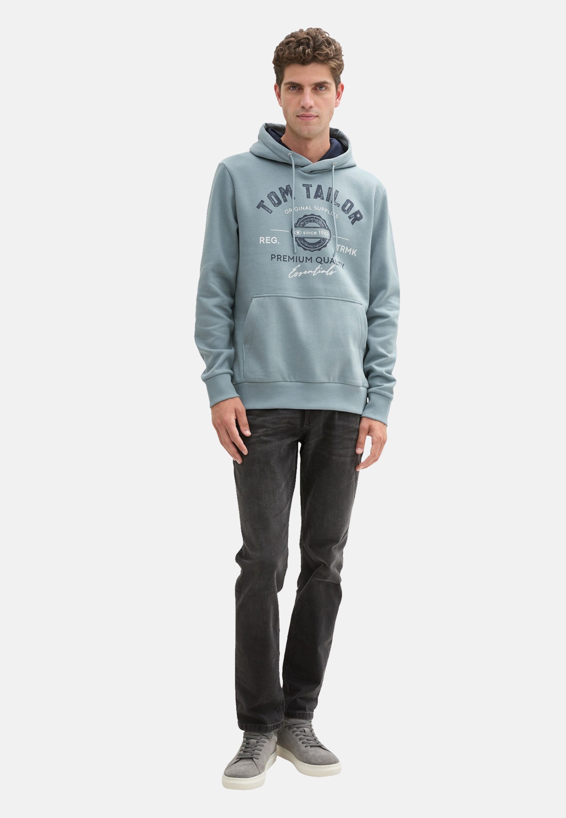 Tom Tailor Herren Kapuzenpullover PRINT - Regular Fit günstig online kaufen