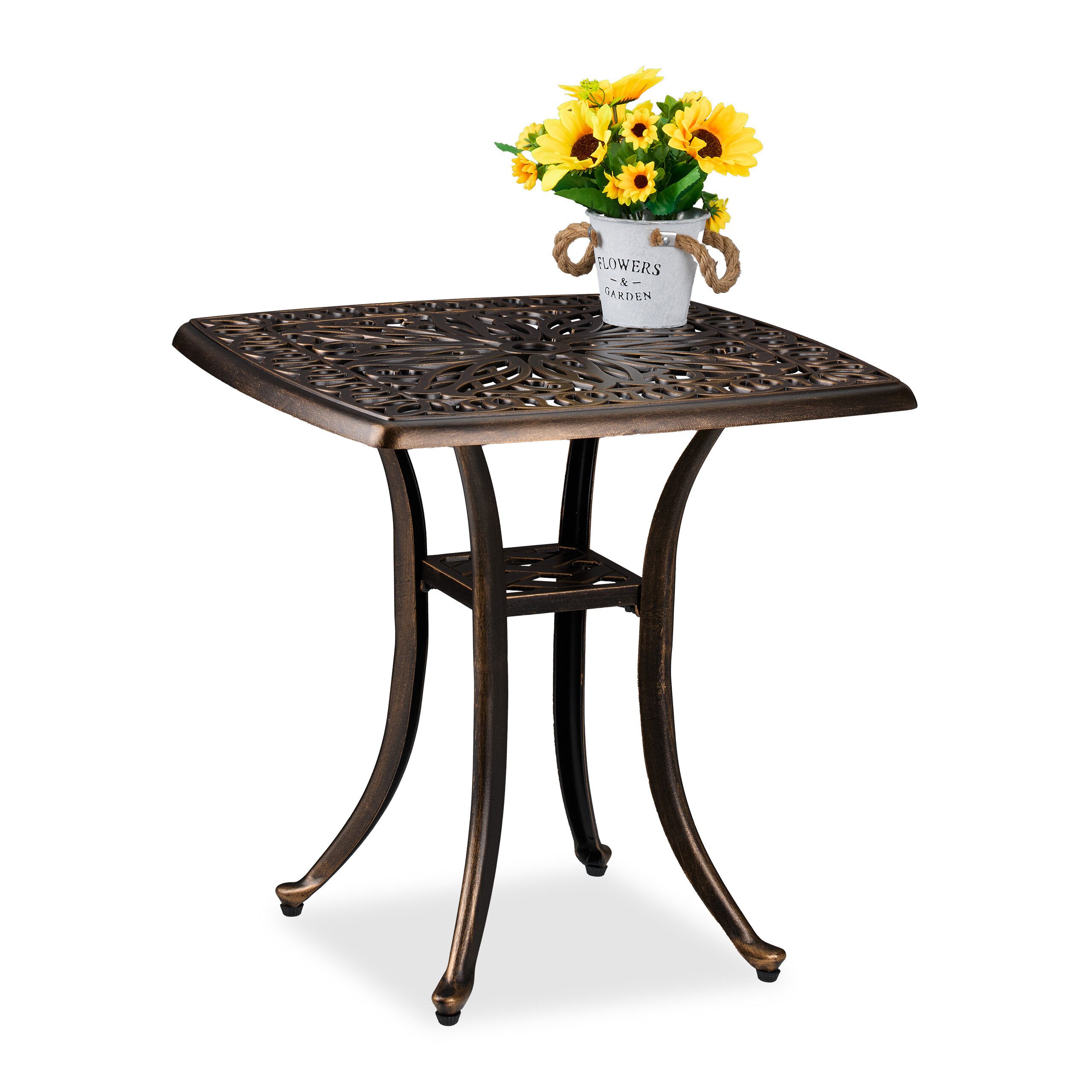 relaxdays Gartentisch Eckiger Gartentisch Vintage günstig online kaufen