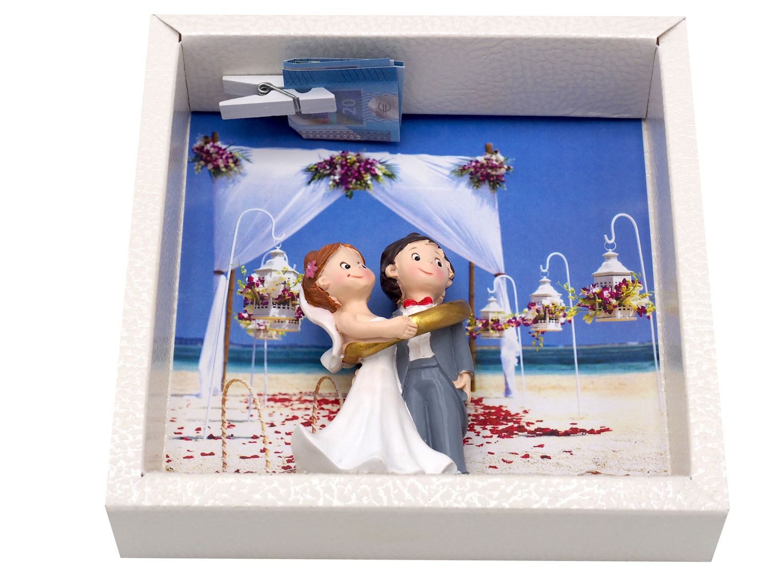 ZauberDeko Geschenkbox Geldgeschenk Verpackung Strandhochzeit Groß Hochzeit Gutschein