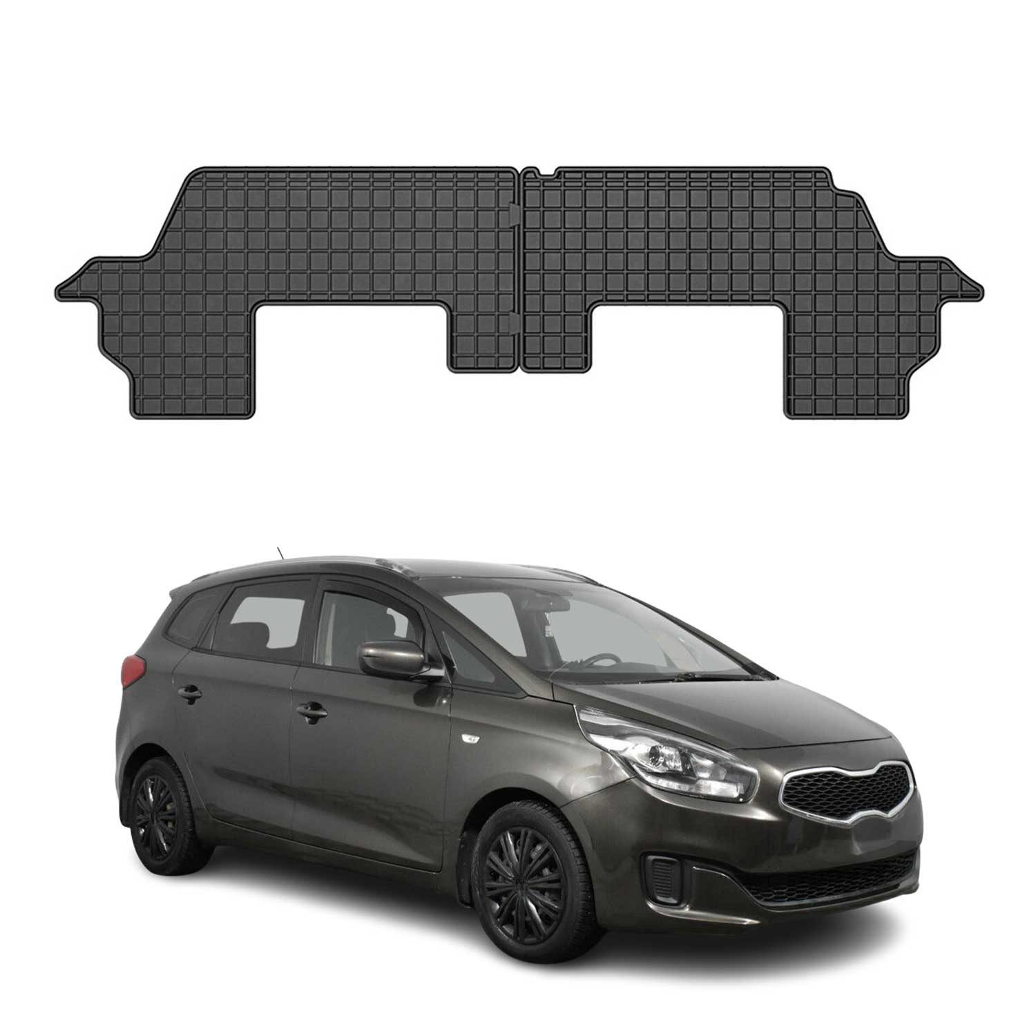 OMAC Auto-Fußmatten für Kia Carens 3.Sitzreihe 2013-2019 Gummimatte Schwarz (2 St), für Kia Carens 3.Sitzreihe 2013-2019 Kia Carens 3.Sitzreihe 2013-2019, Antirutsch,Wasserfest,Einfache Installation
