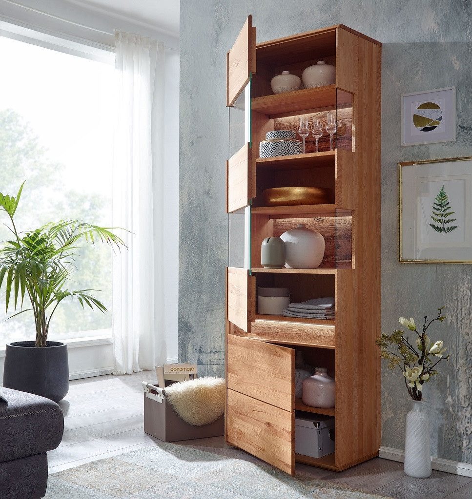 Main Möbel Vitrine Vitrine Schrank links 63x207cm Kernbuche Berlin