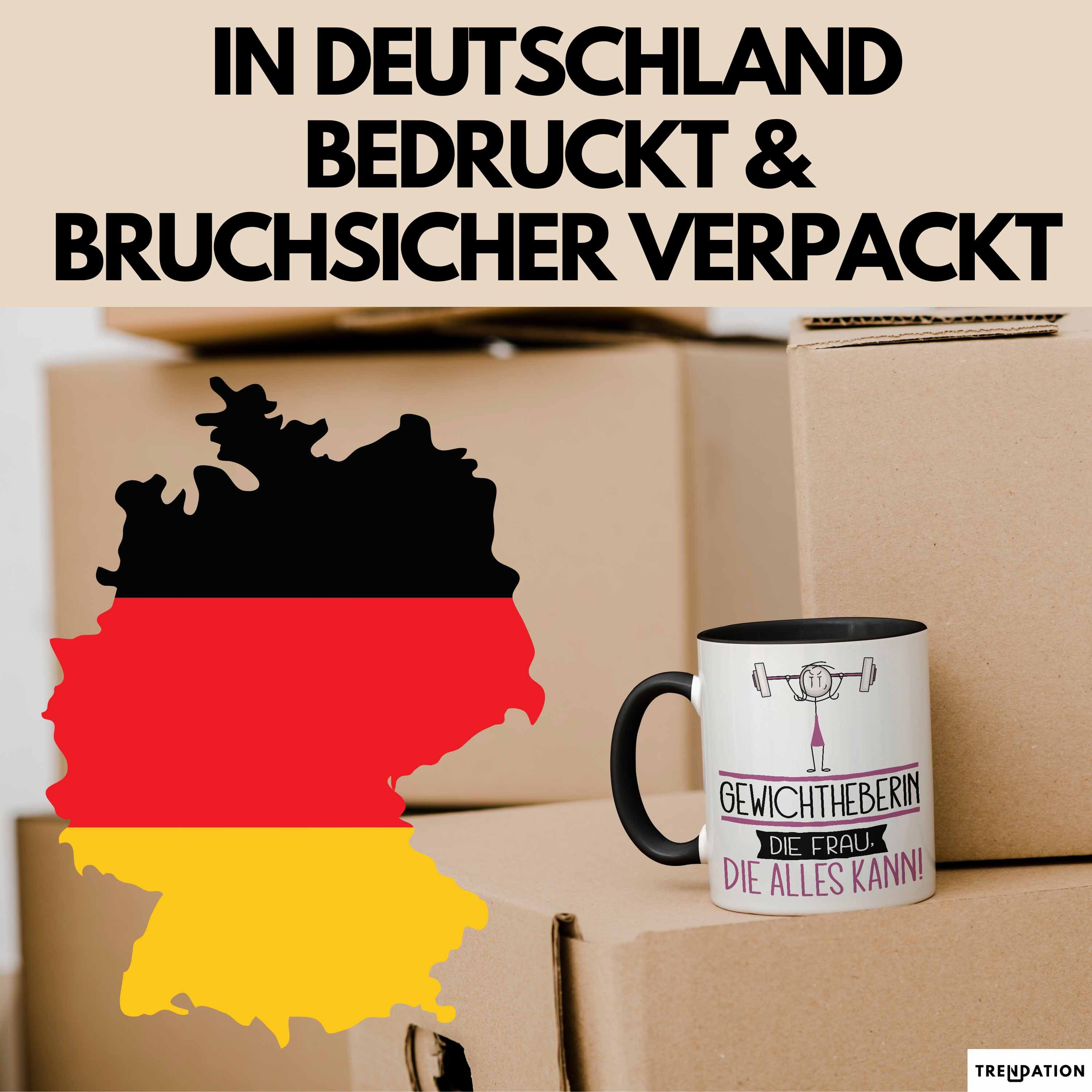 Trendation Tasse Gewichtheberin Geschenk Tasse Becher Die Frau Die Allen Kann Geschen – Bild 5 von 5