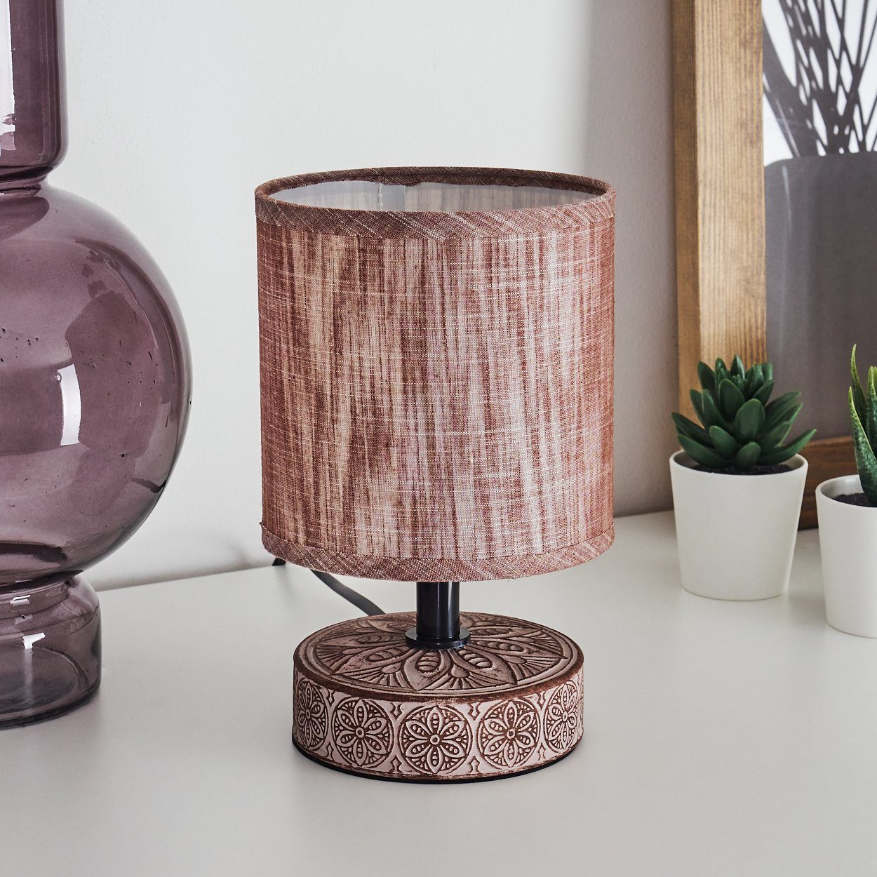 hofstein Tischleuchte Retro Wohn Schlaf Zimmer Beleuchtung Nacht Tisch Lamp günstig online kaufen