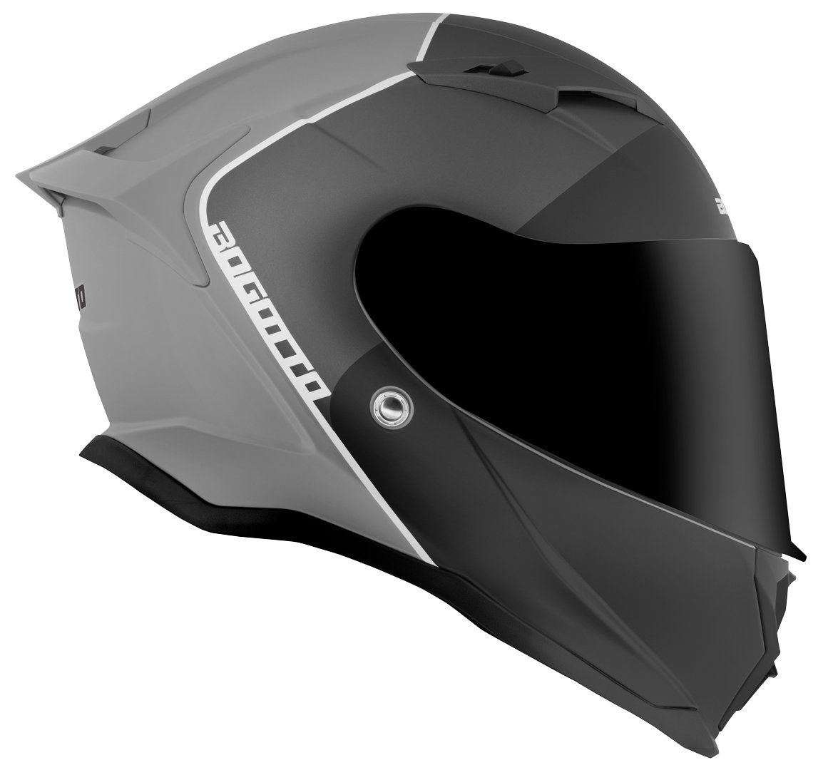 Bogotto Motorradhelm H153 BT SPN Bluetooth Helm, vorbereitet für Kommunikationssystem,integriertes Kommunikationss